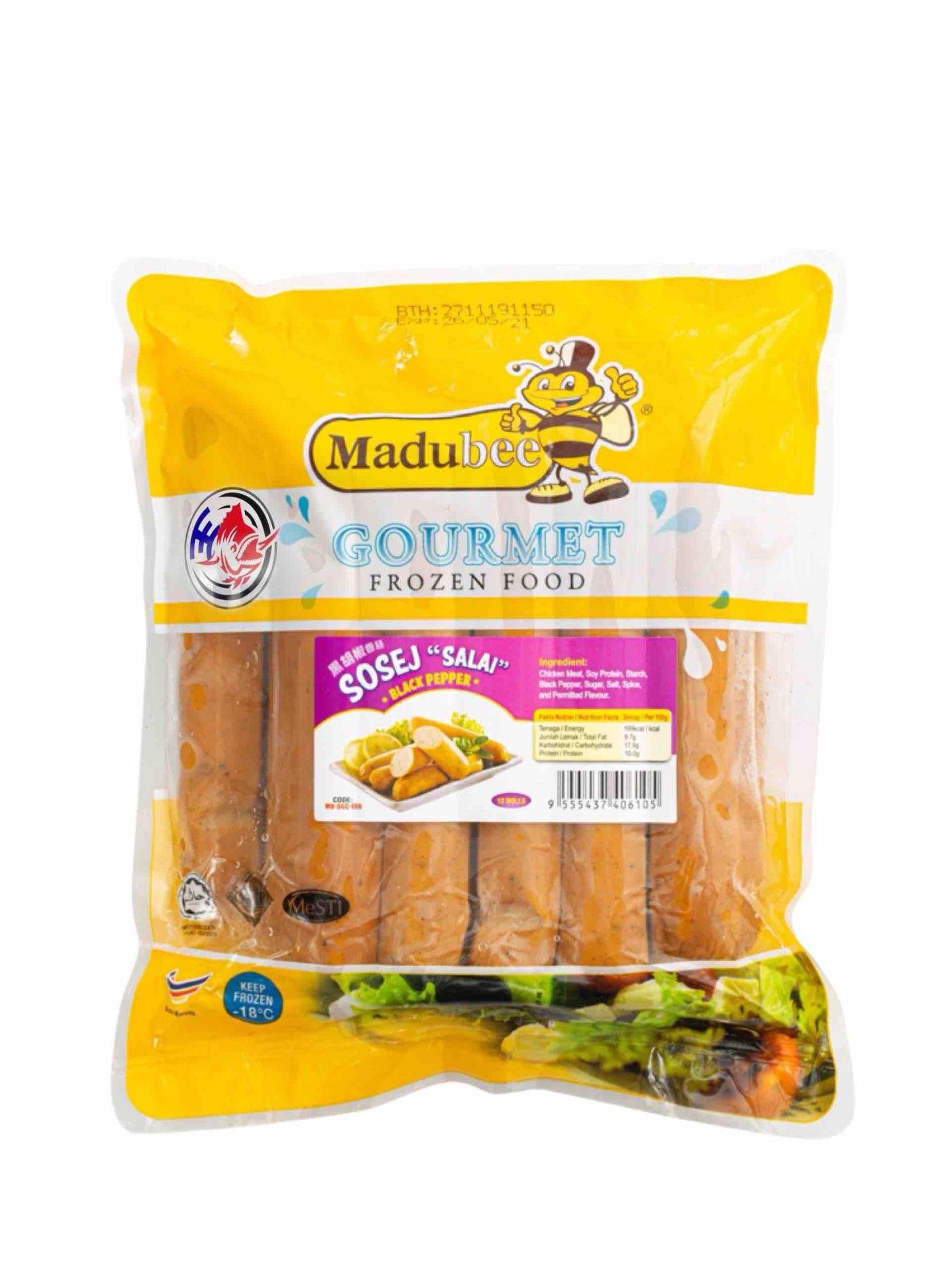 PFT SOSEJ " SALAI" (AYAM) SMOKED SAUSAGE BLACKPEPPER 12rolls