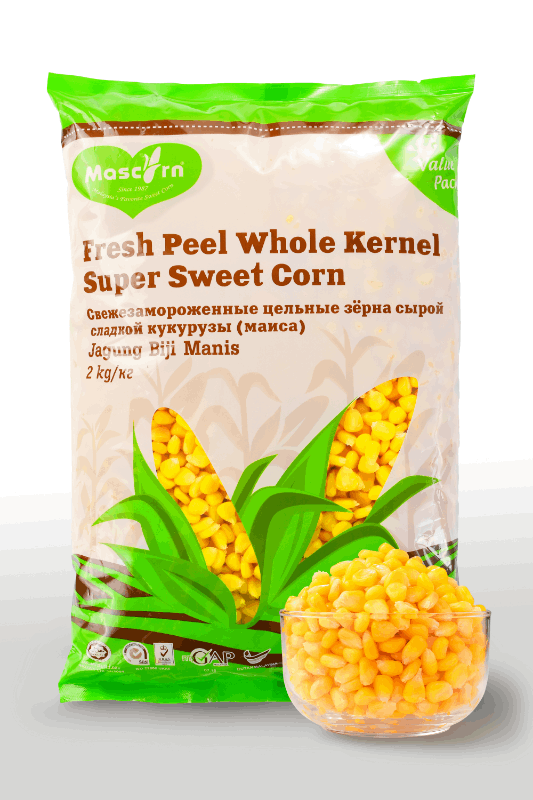 MASCORN FRESH PEEL WHOLE KERNEL SWEET CORN 2KG