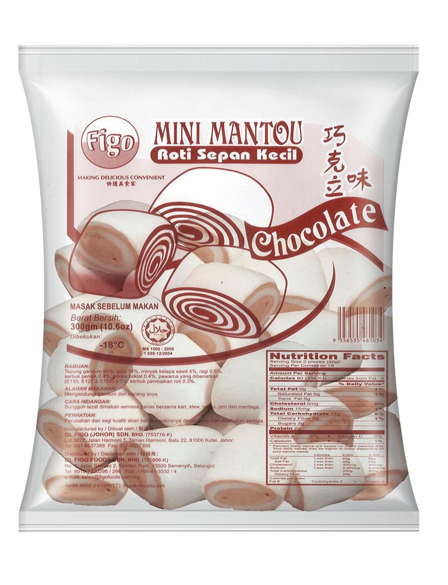 FIGO MINI MANTOU CHOCOLATE 300G