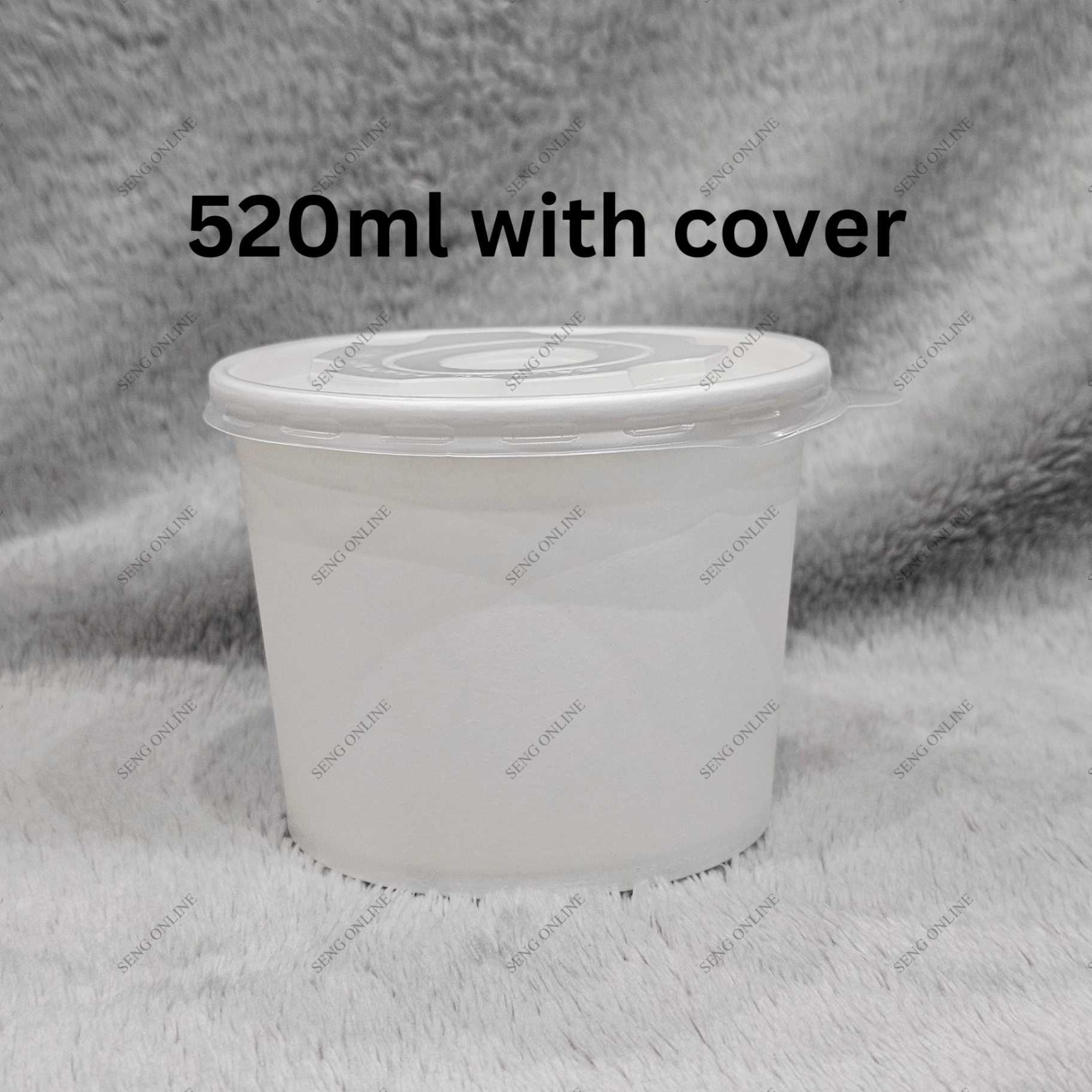 Big Tree Paper Bowl White With Lid 520ML