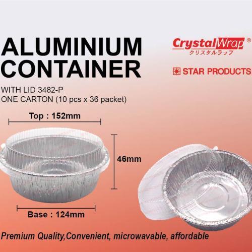 [CARTON] STAR PRODUCTS ALU CONT WITH LID 3482-P - 360PCS