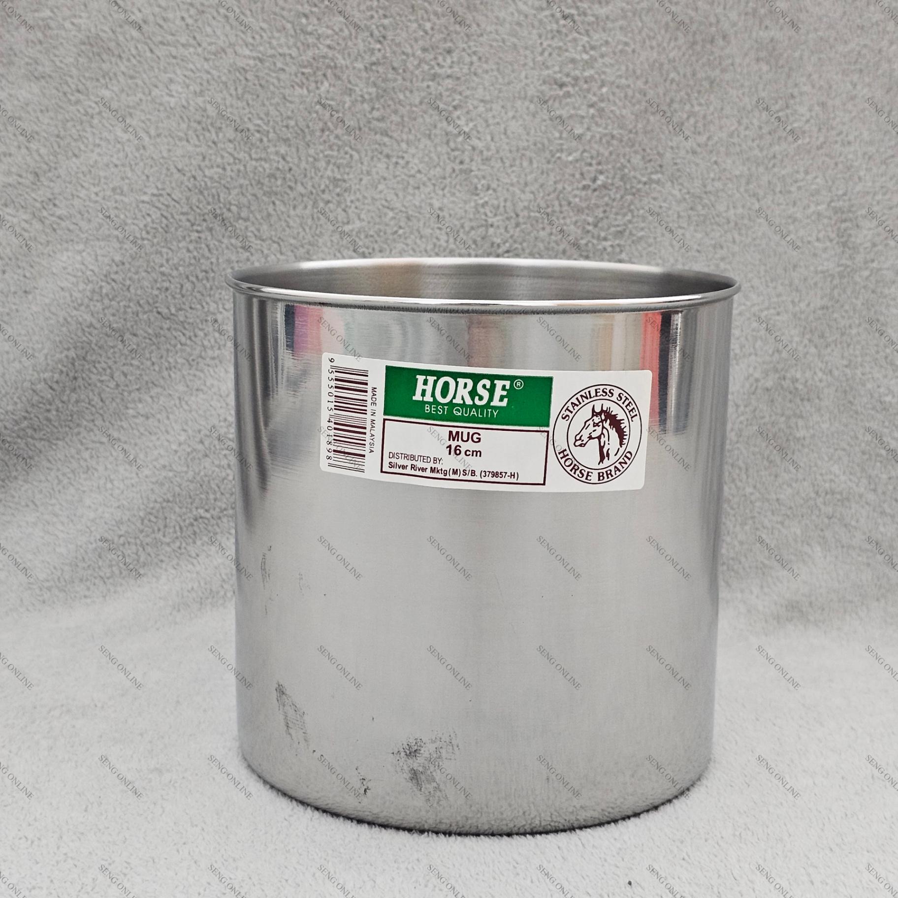HORSE BRAND Stainless Steel Mug ONLY - 16CM