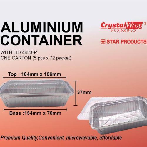 STAR PRODUCTS ALUMINIUM CONTAINER WITH LID 4423-P 5PCS