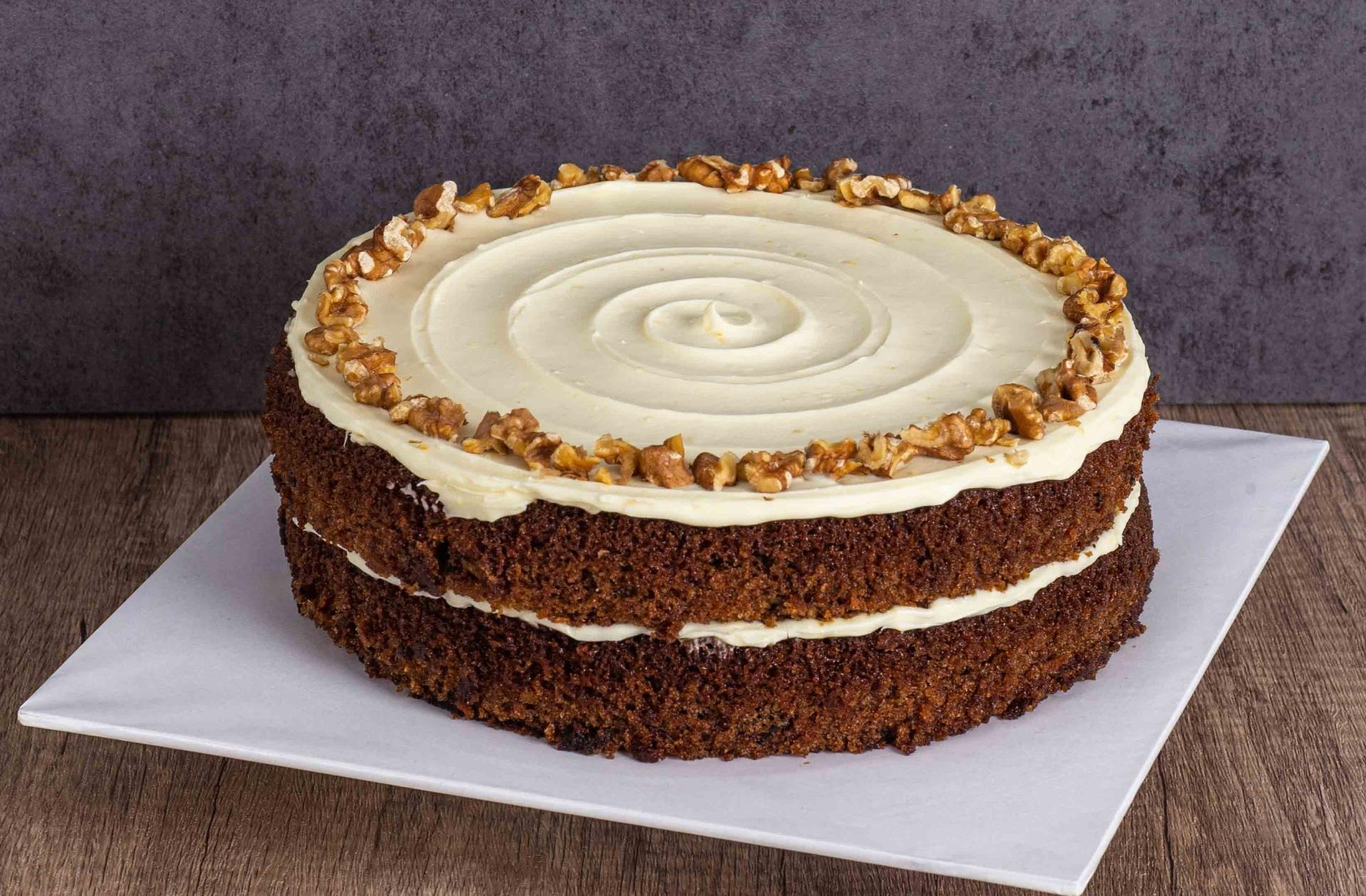 9" Carrot Walnut With Cream Cheese Frosting Cake