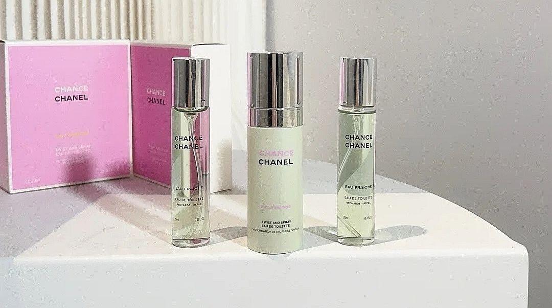 CHANEL CHANCE EAU FRAICHE EDT 3 IN 1 SET 3X20ML WITH PURSE SPRAY❤️