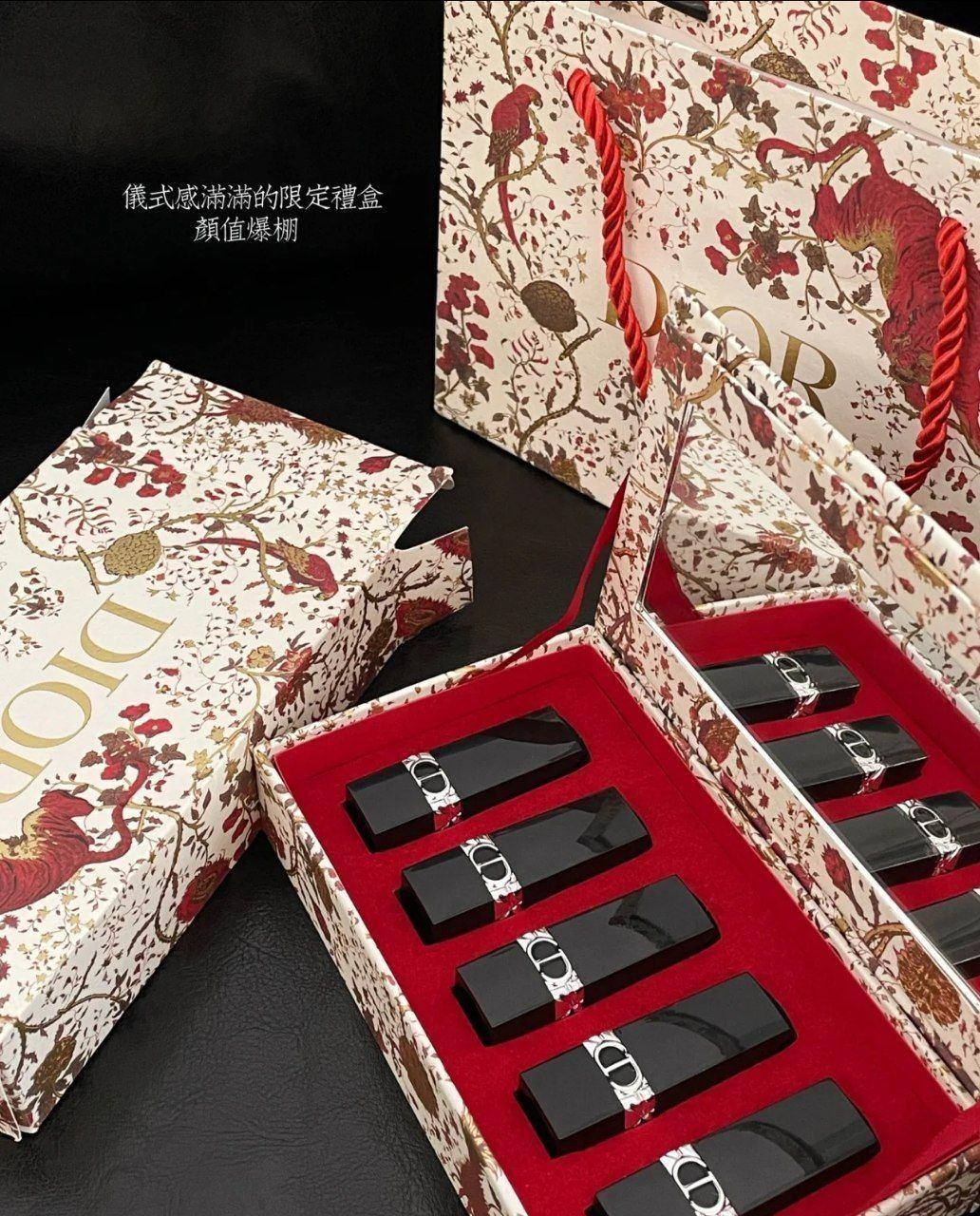 Dior 5 in 1 limited lipstick set (with paper bag)
