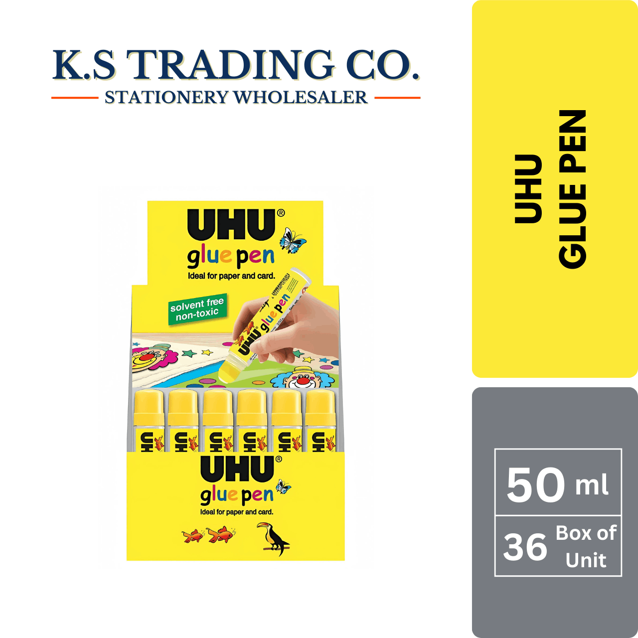 UHU Happy Glue Pen (Box of 36 pcs)