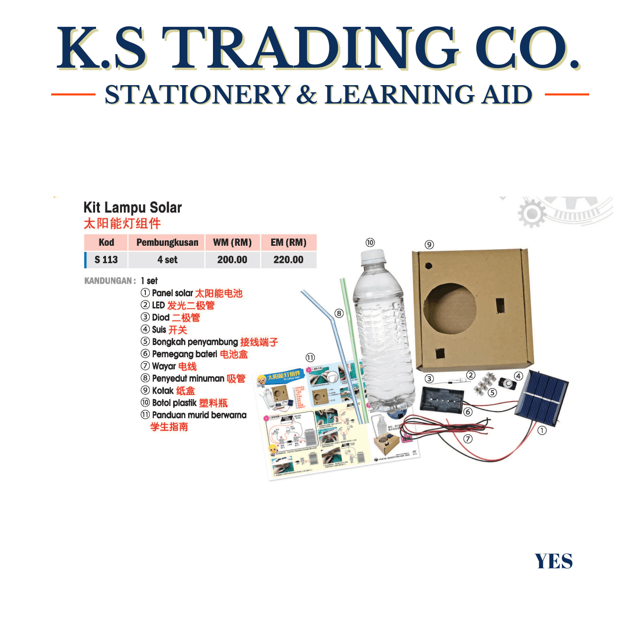 Kit Lampu Solar (S113)