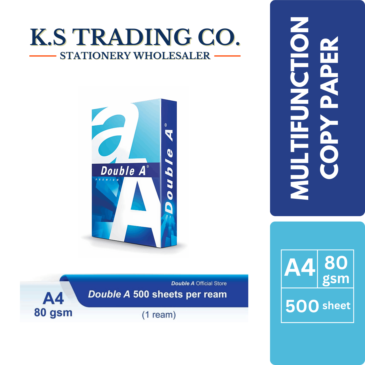 Double-A A4 Copy Paper 80gsm