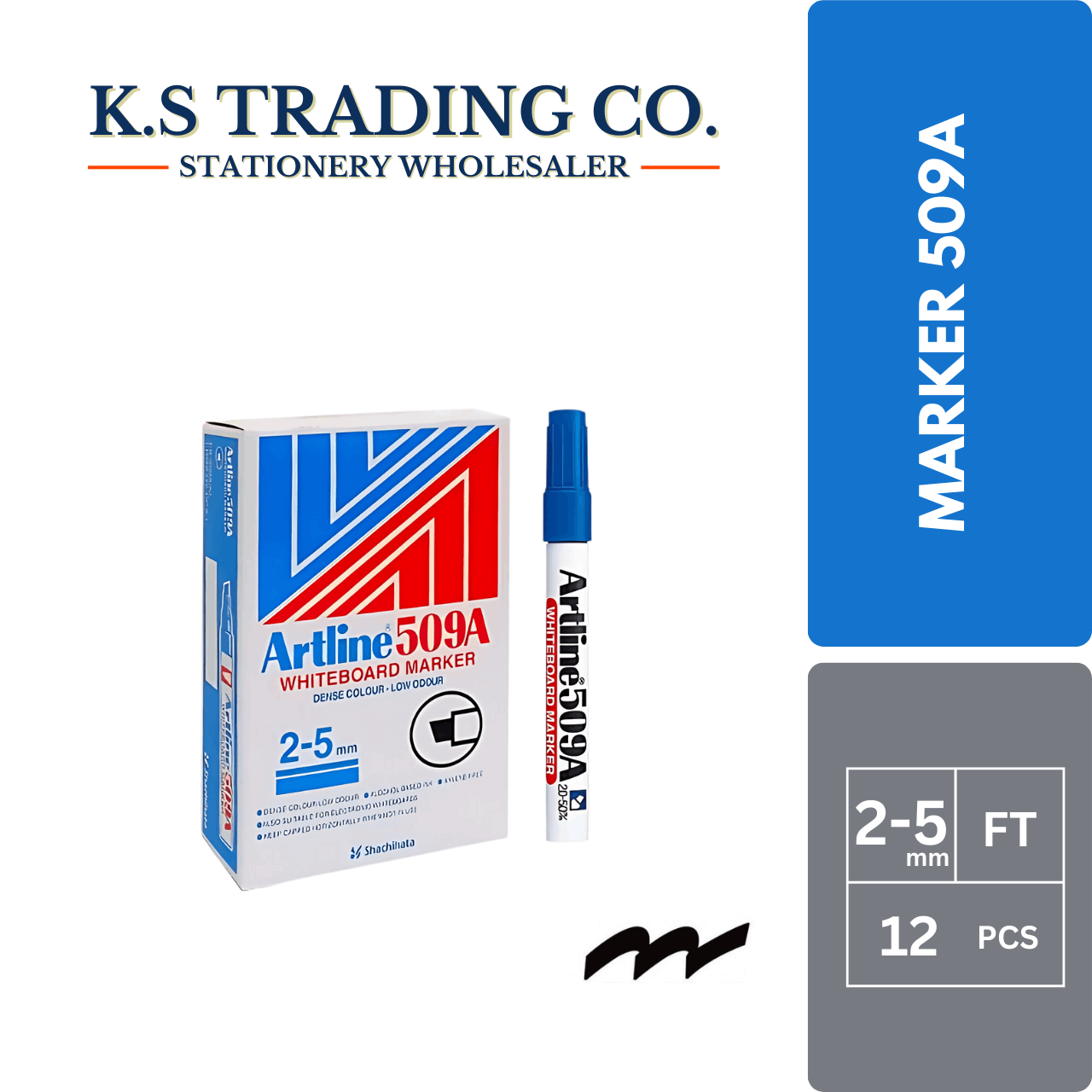 Artline Whiteboard Marker 509A - Blue