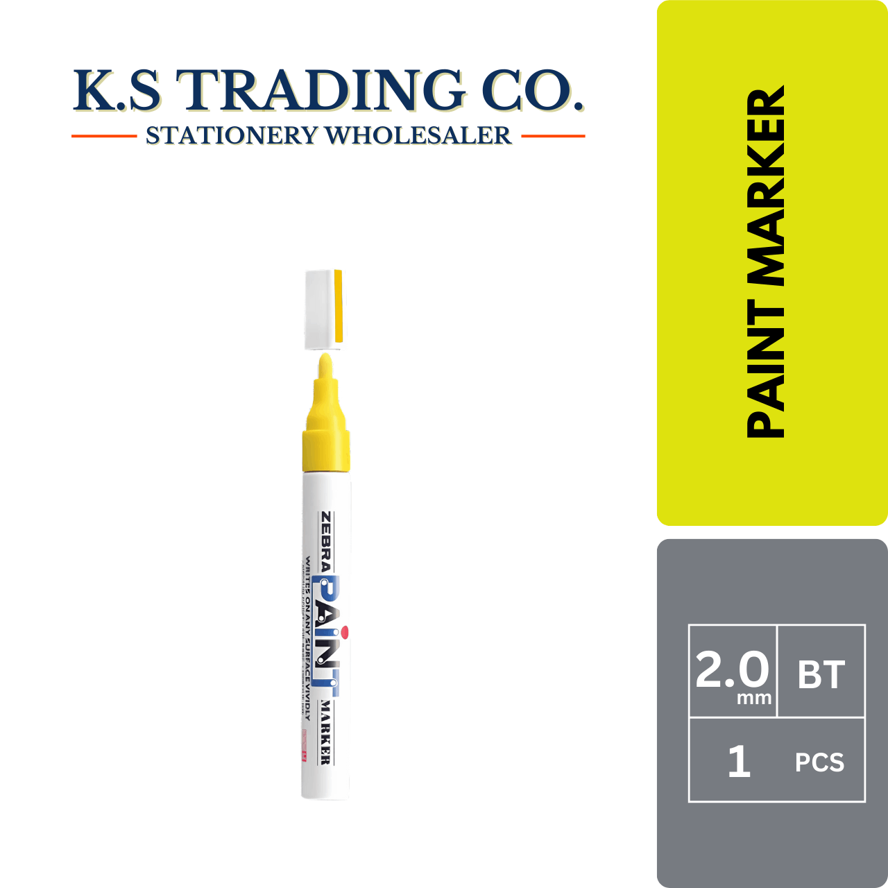 Zebra Paint Marker - Yellow
