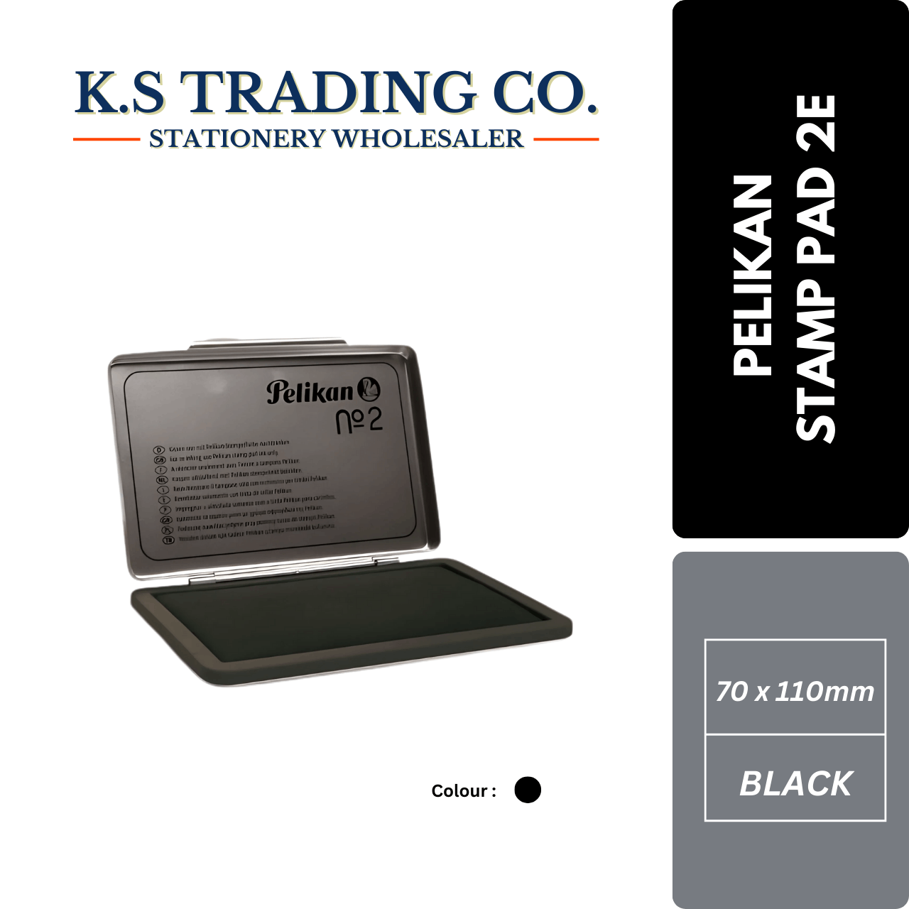 Pelikan Stamp Pad 70x110mm - Black