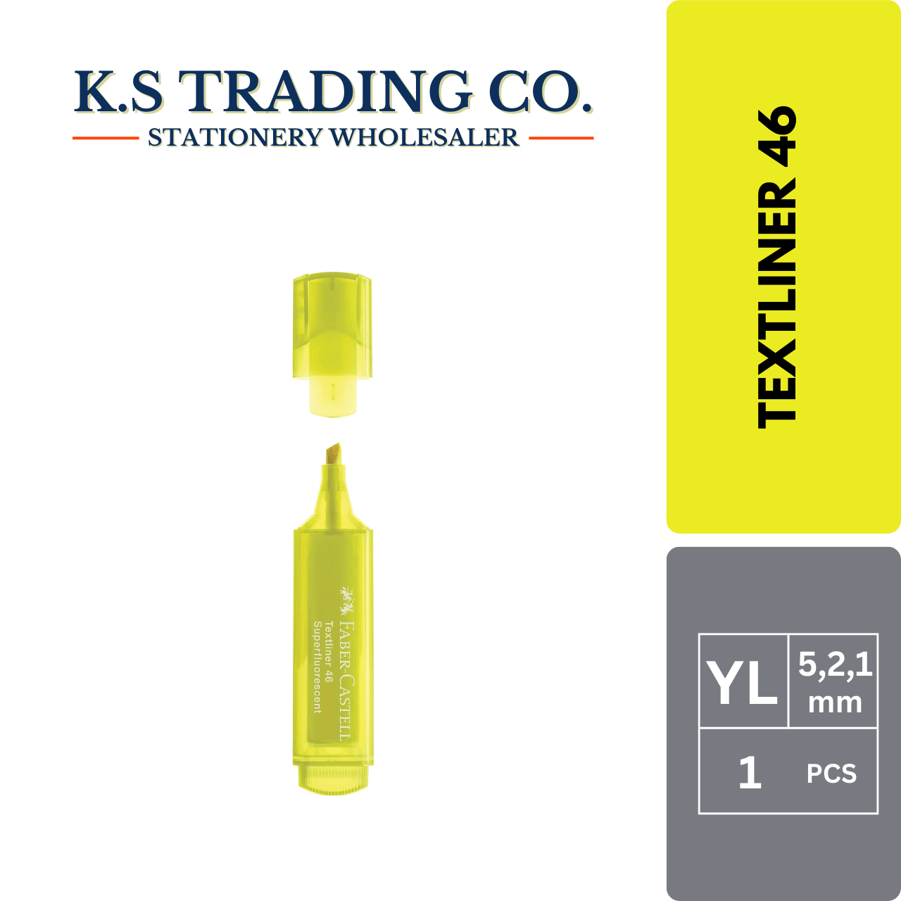 Faber Castell Textliner 46 Flourescent Yellow