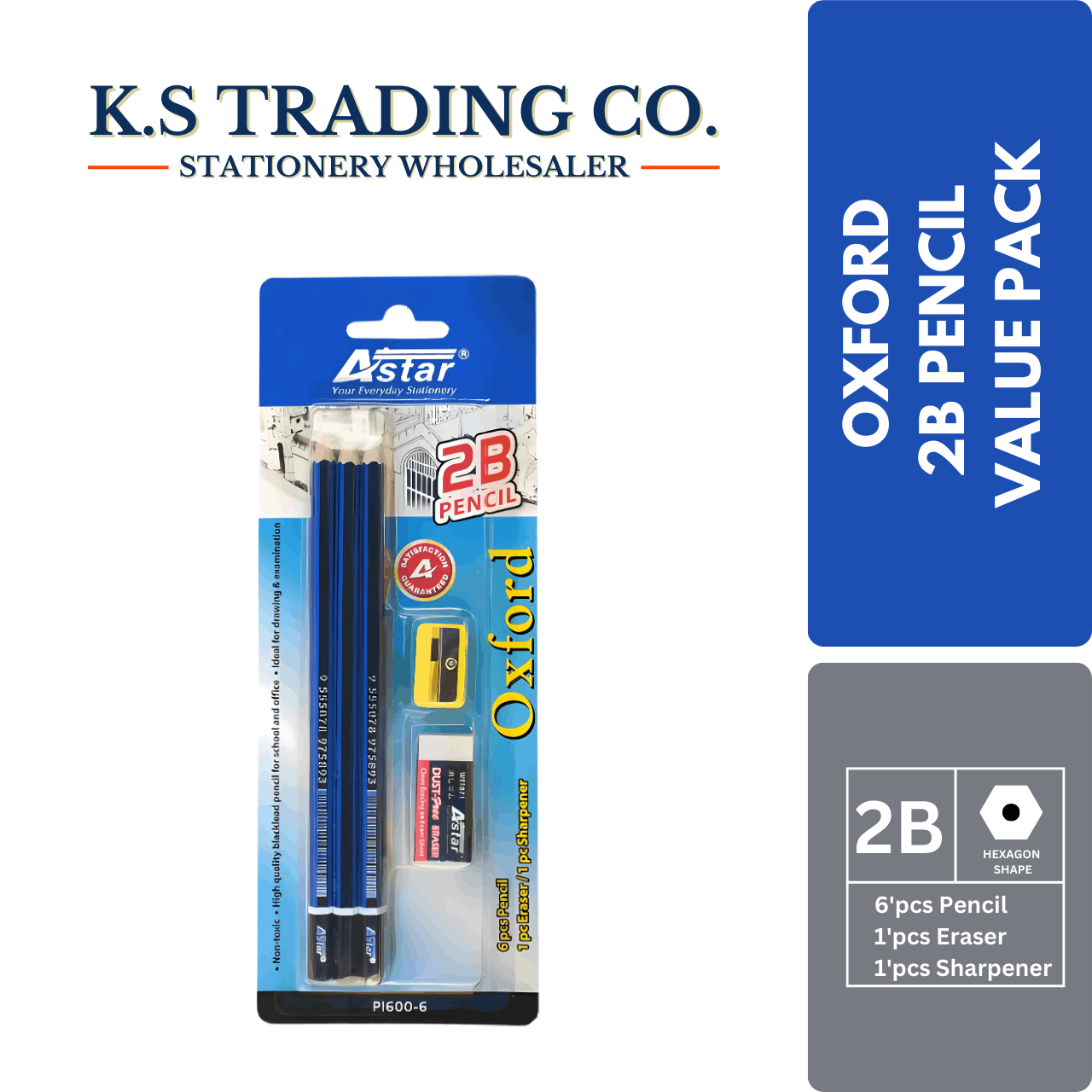 Astar Oxford 2B Pencil Value Pack