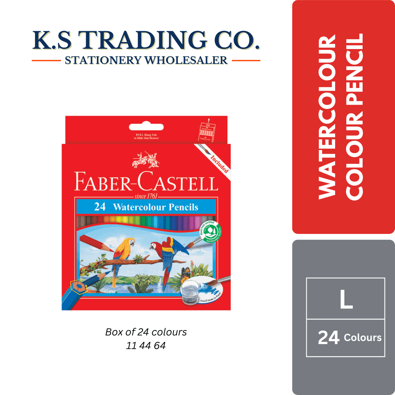 Faber-Castell Watercolour Pencils 24c-L