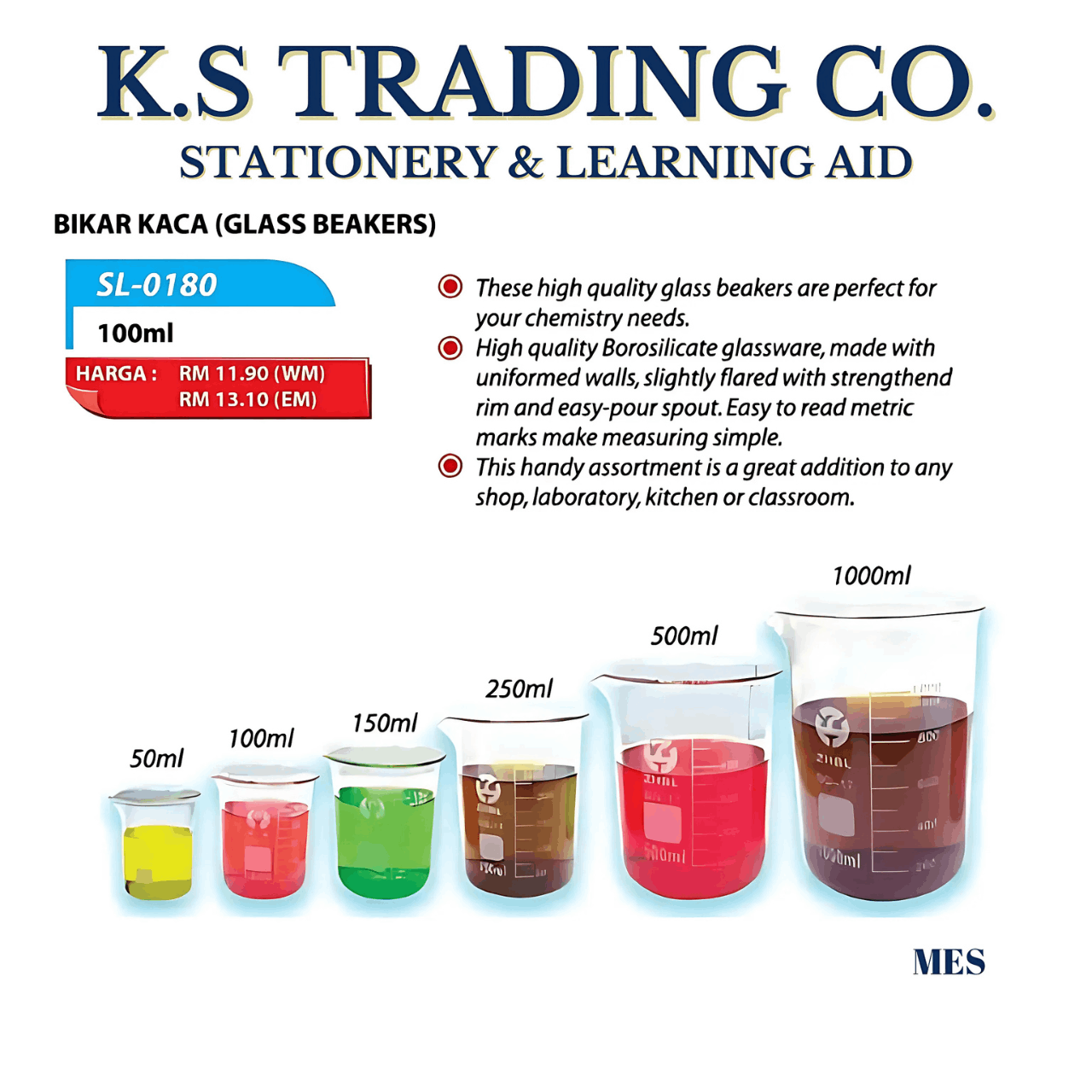 Bikar Kaca 100ml [SL-0180]