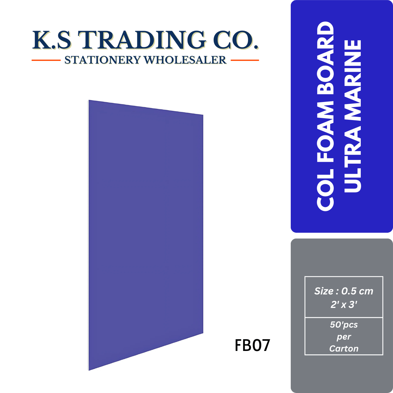 Colour Foam Board Ultramarine FB07