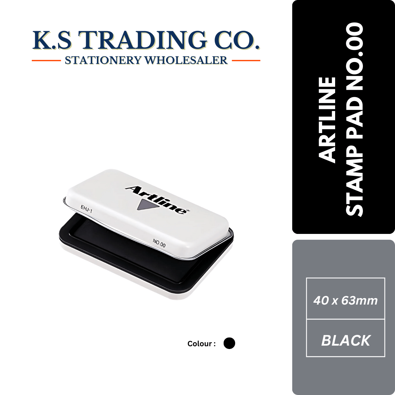 Artline Stamp Pad 40x63mm - Black