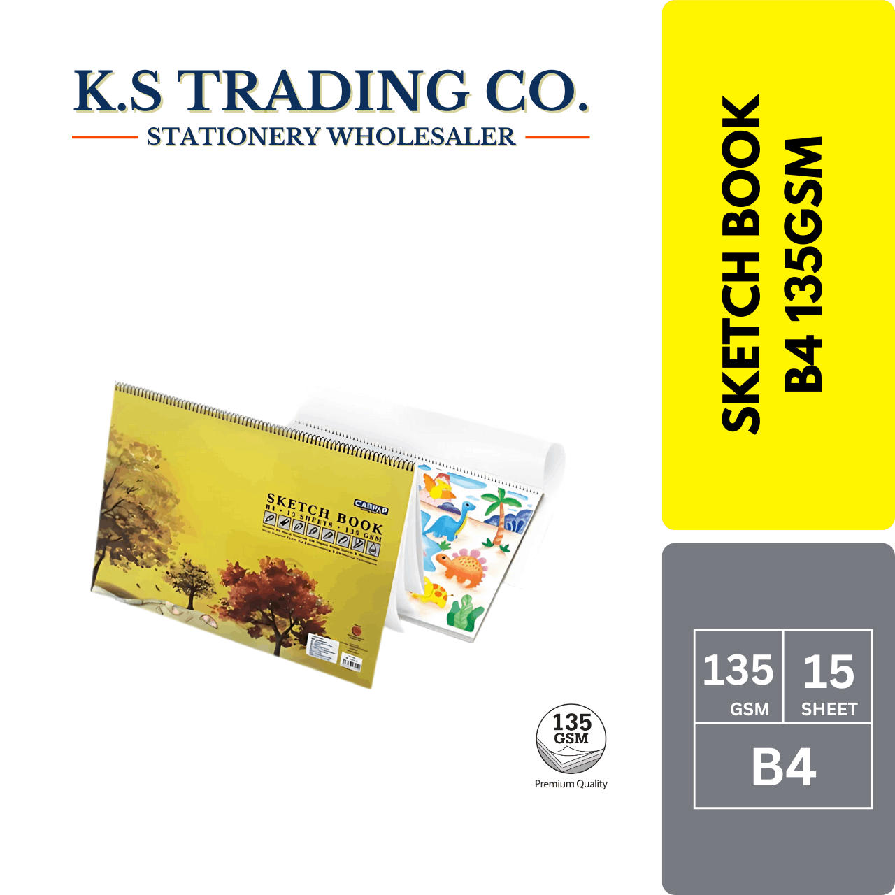 Campap Spiral Sketch Book B4 135gsm 15sheets