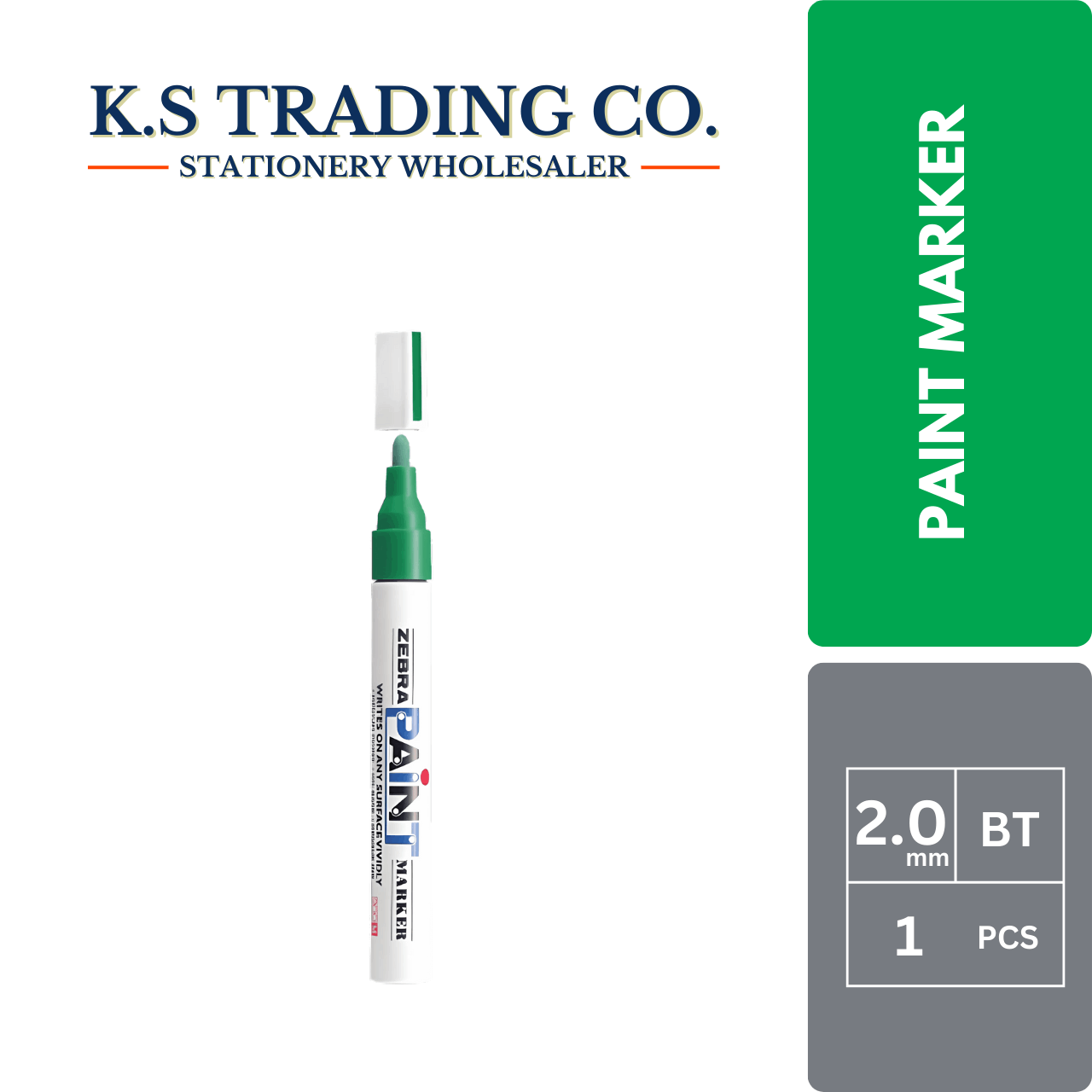 Zebra Paint Marker - Green