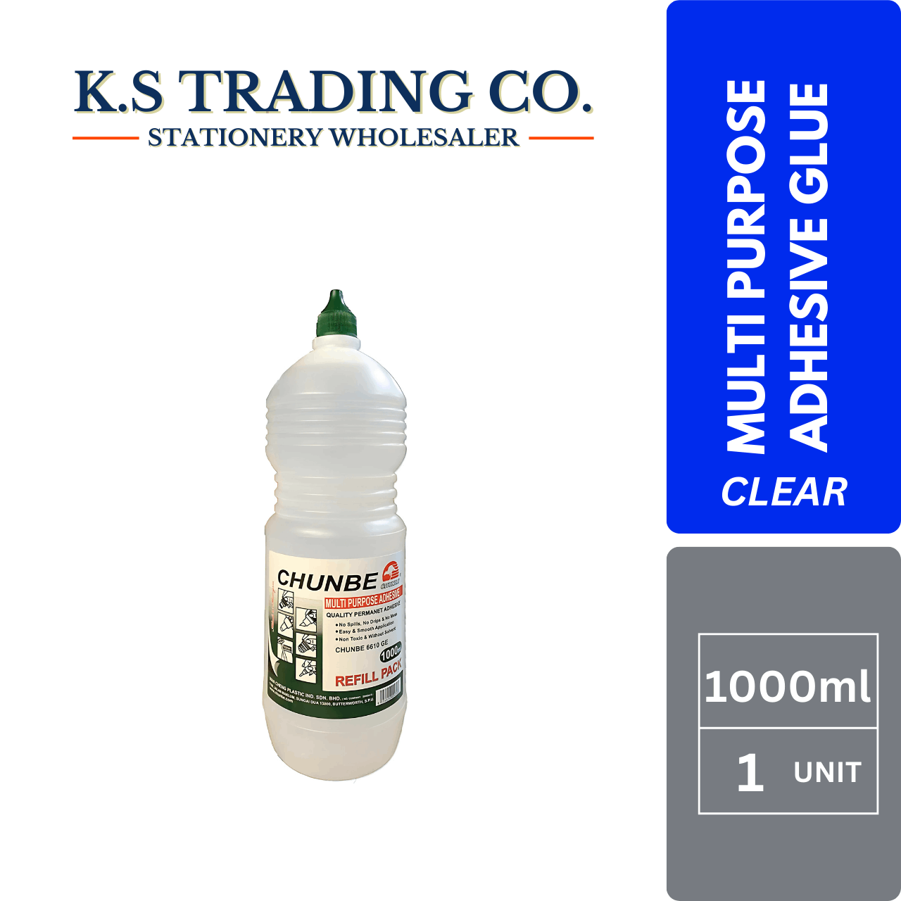 Chunbe Multi Purpose Adhesive Glue 1000ml (Bullet Tip)
