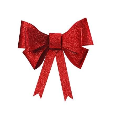 金葱植绒蝴蝶结 贴纸 布置 门窗 （18CM) / Red Ribbon Wedding Decoration