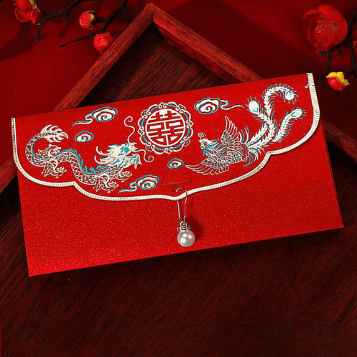“龙 喜” 结婚红包/封随礼万元/千元红包袋 - 硬卡 (1张1包）/ Red AngPao Wedding Red Packet - cardstock material (1 pcs/Pack)