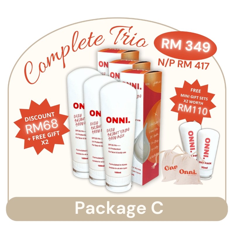 COMPLETE TRIO - ONNI. DAILY BRIGHTENING BODY MILK