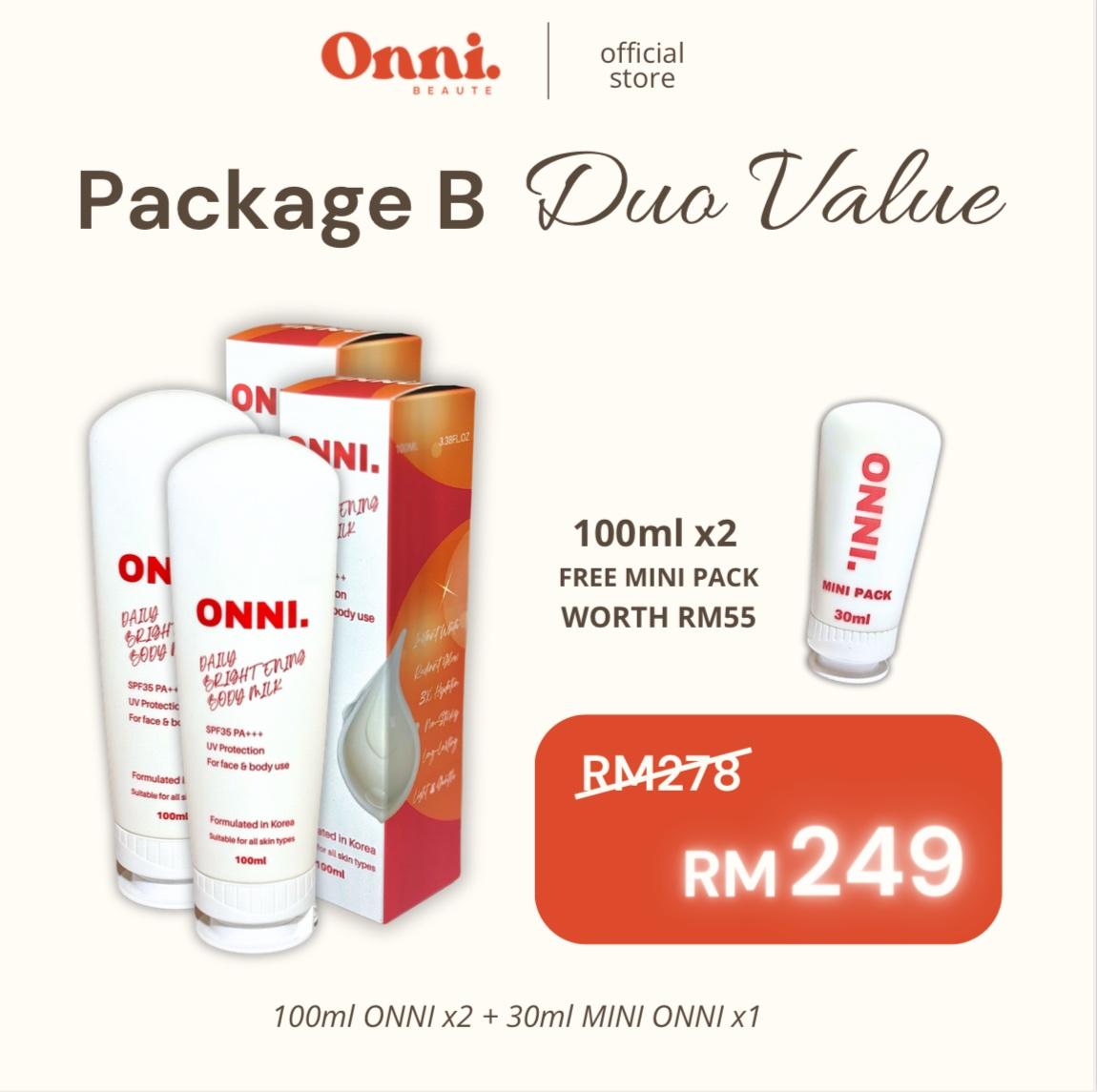 DUO VALUE - ONNI DAILY BRIGHTENING BODY MILK
