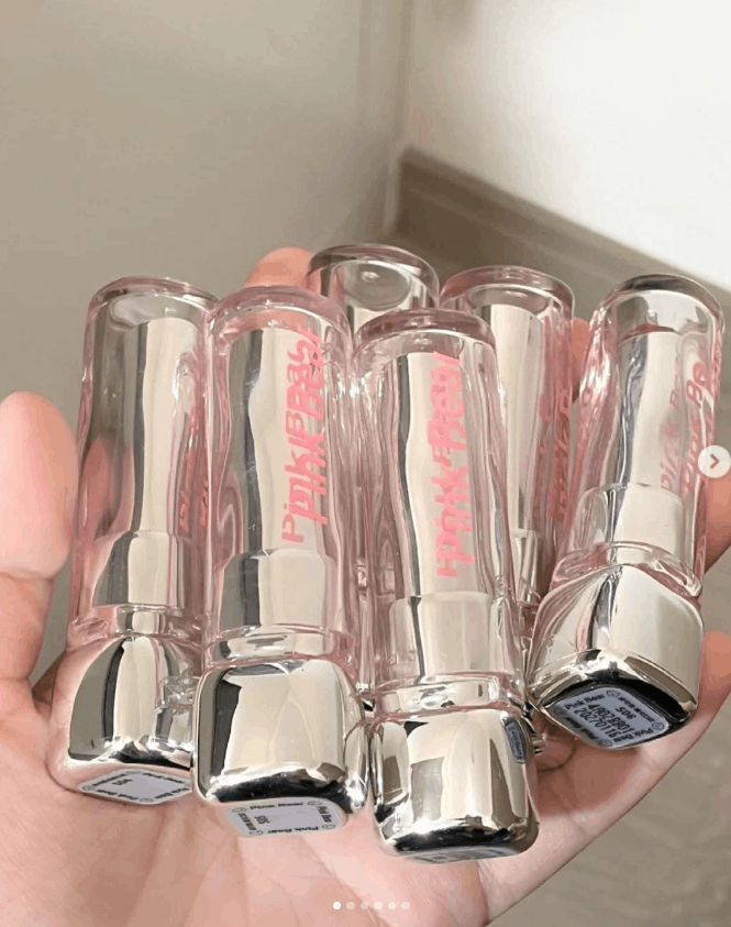 PINK BEAR糖光水精华口红固体唇蜜