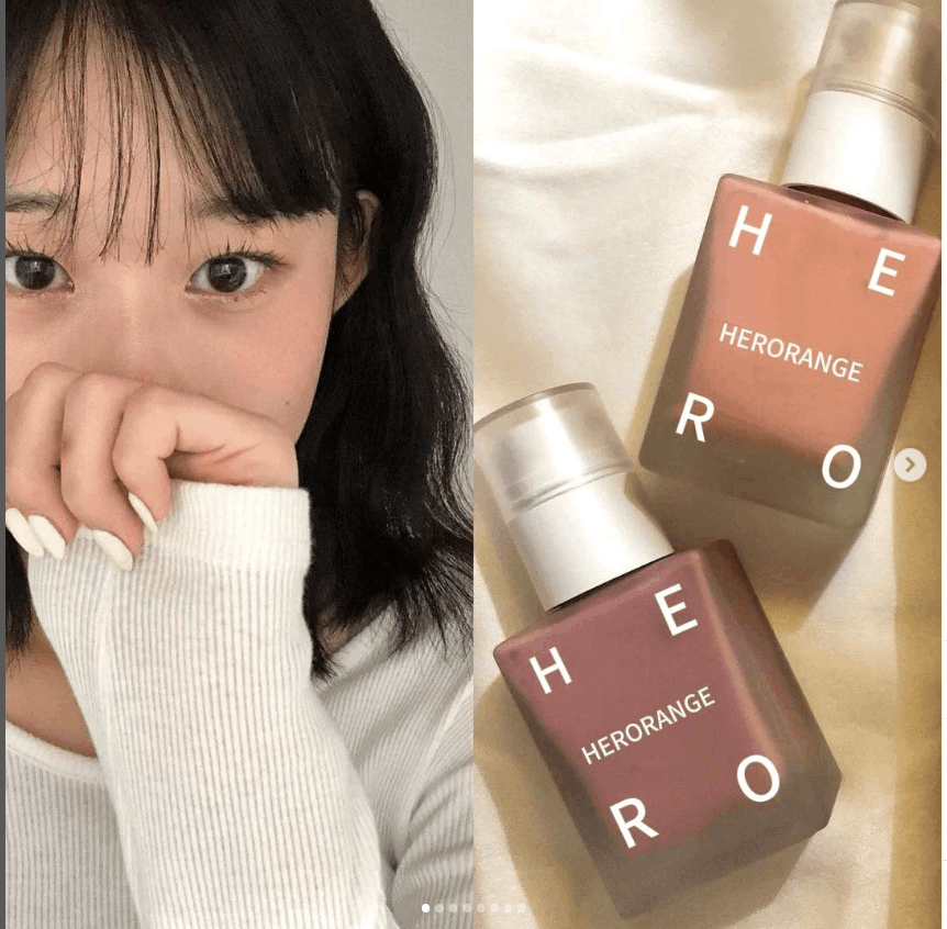 herorange少女感液体腮红