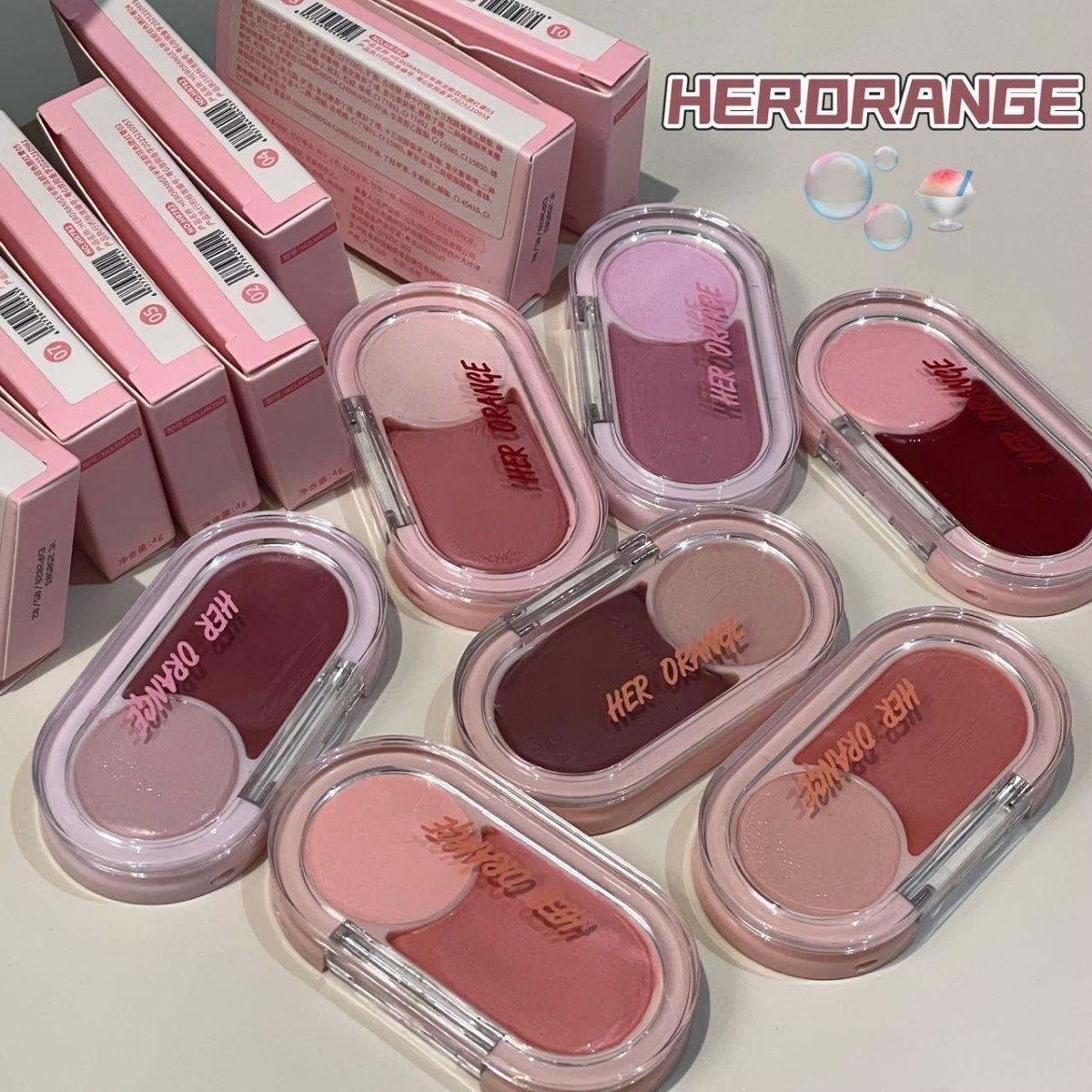 herorange水光双色腮红膏