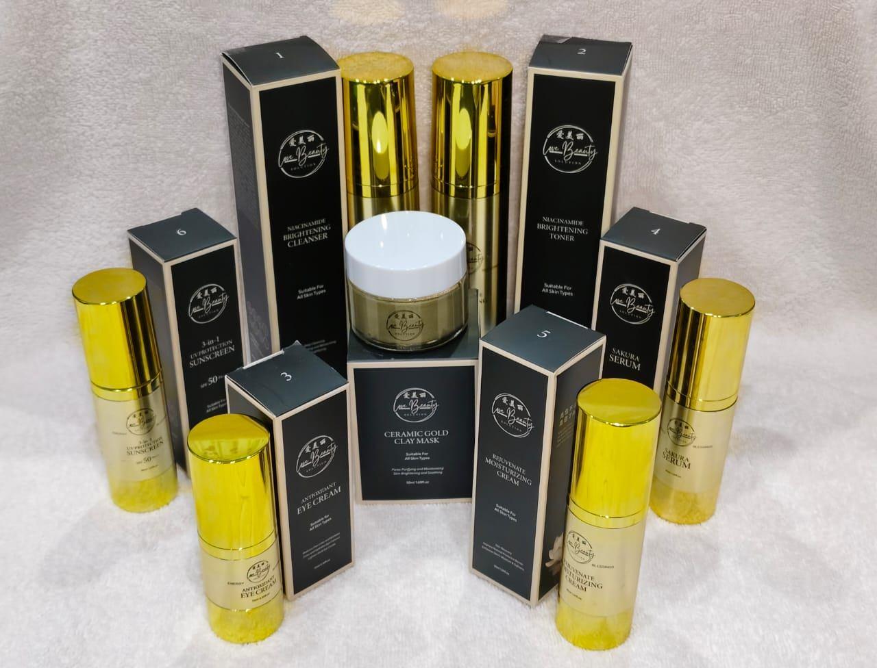 Complete set of Golden Series Natural Energy Facial products