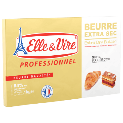Elle & Vire Extra Dry Unsalted Butter Sheet 84%
