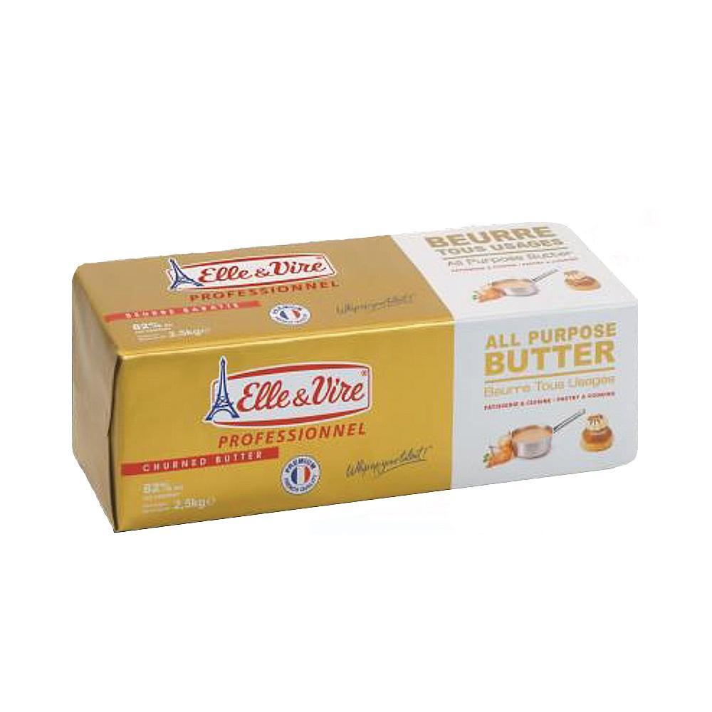 ELLE & VIRE ALL PURPOSE CHURNED BUTTER 82%