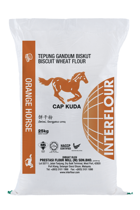 Orange Horse Superfine flour Low Protein (repack 1kg）
