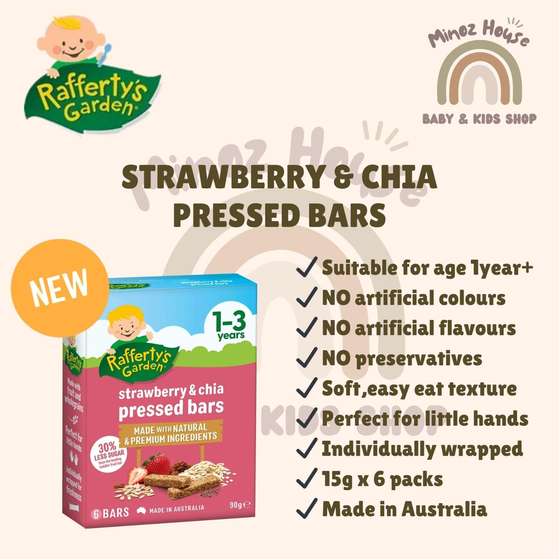 Rafferty's Garden Baby Pressed Bar - Strawberry & Chia