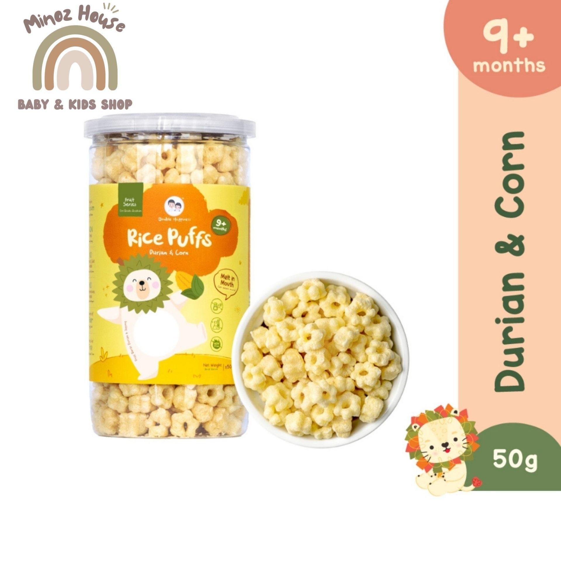 Double Happiness Rice Puff  - Durian & Corn 50g