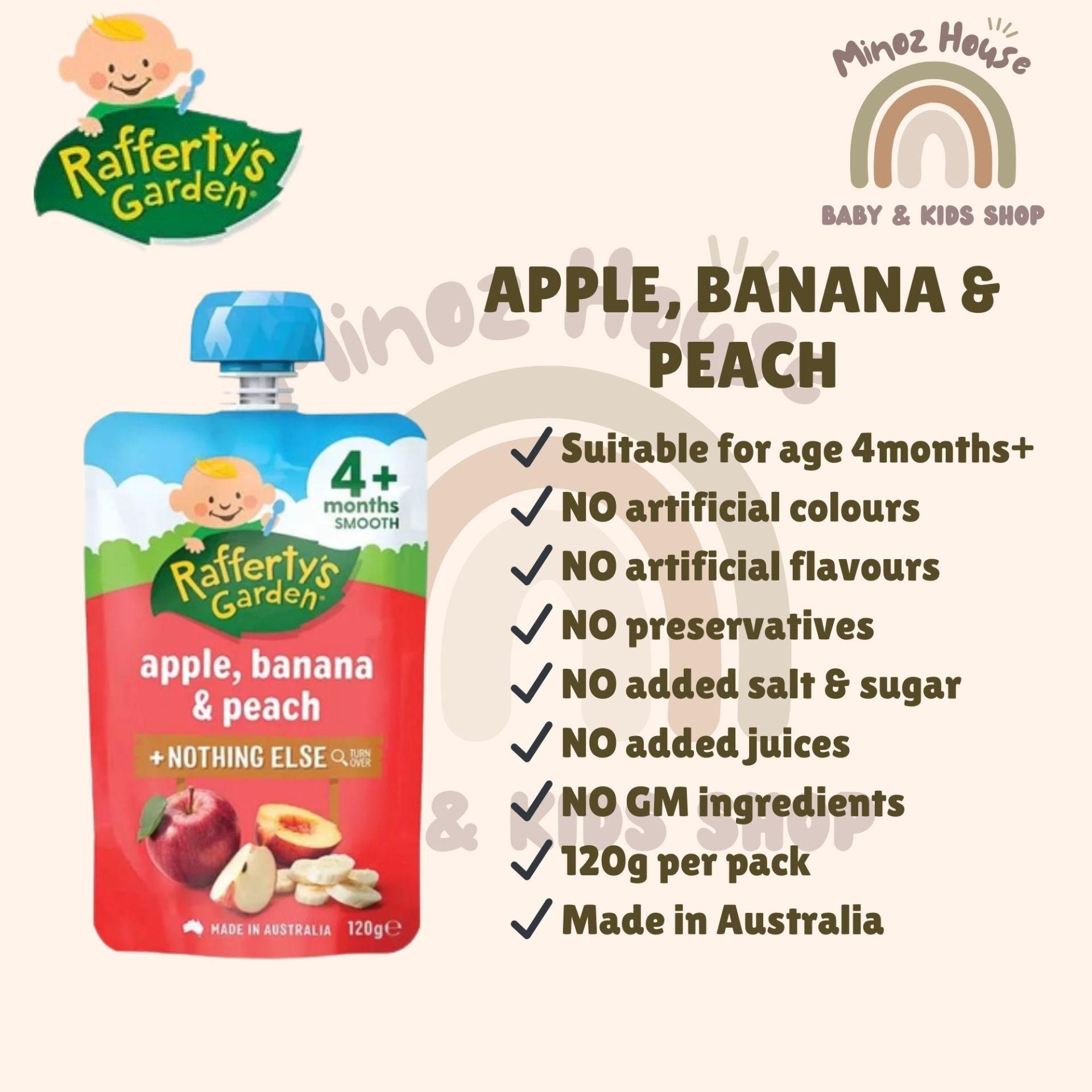 Rafferty's Garden Baby Food Pouches - Apple, Banana & Peach