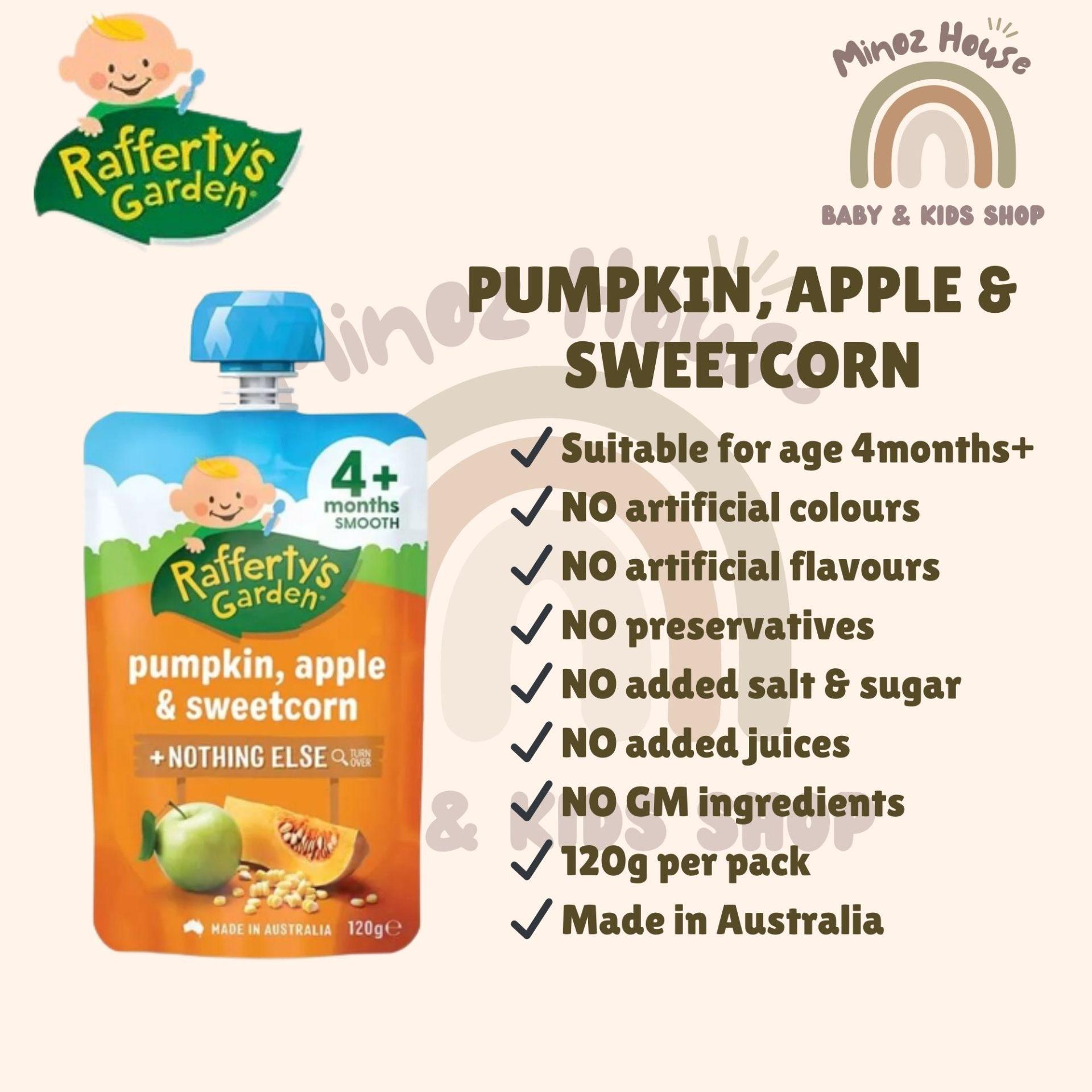 Rafferty's Garden Baby Food Pouches - Pumpkin, Apple & Sweet Corn