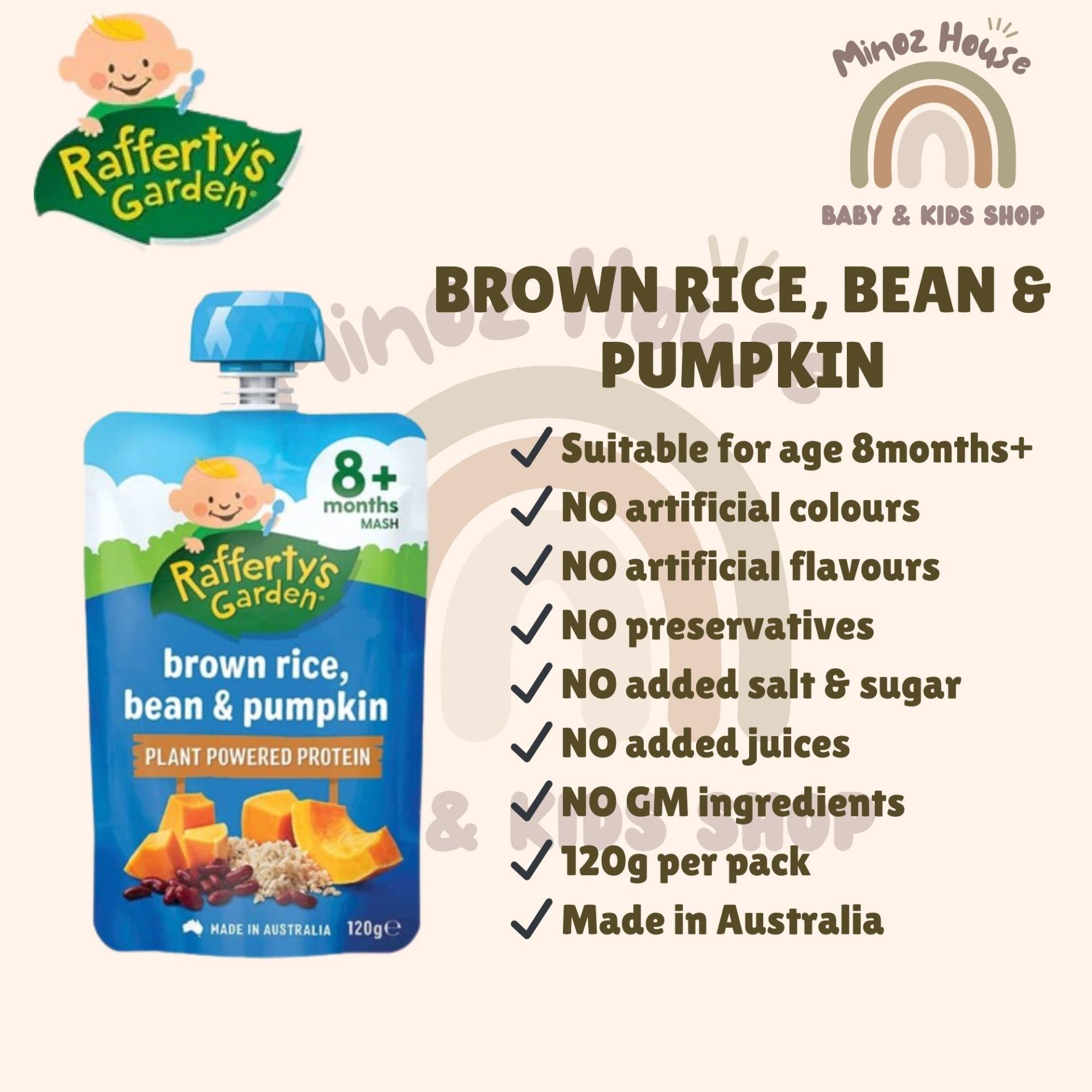 Rafferty's Garden Baby Food Pouches - Brown Rice, Bean & Pumpkin