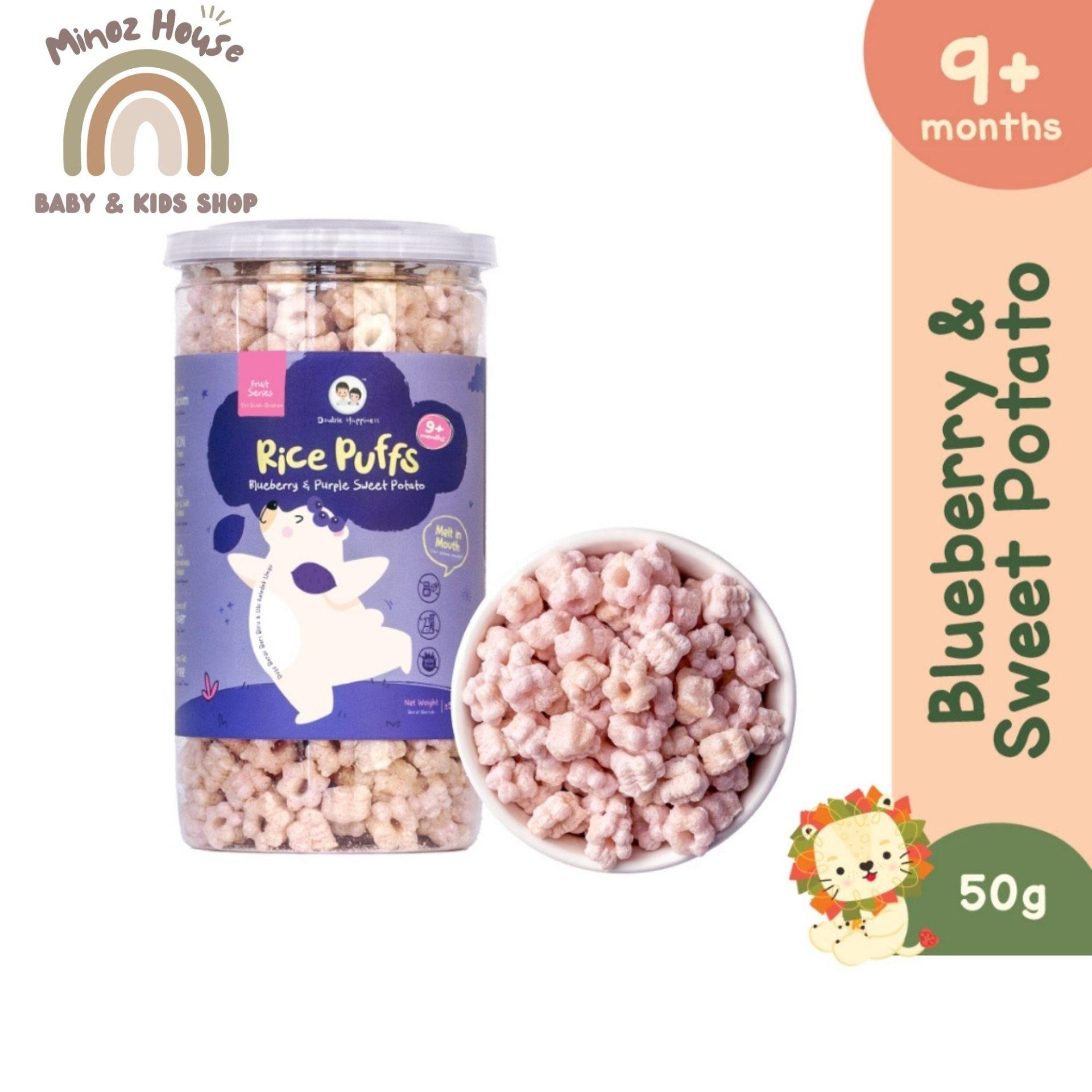 Double Happiness Rice Puff  - Blueberry & Sweet Potato 50g