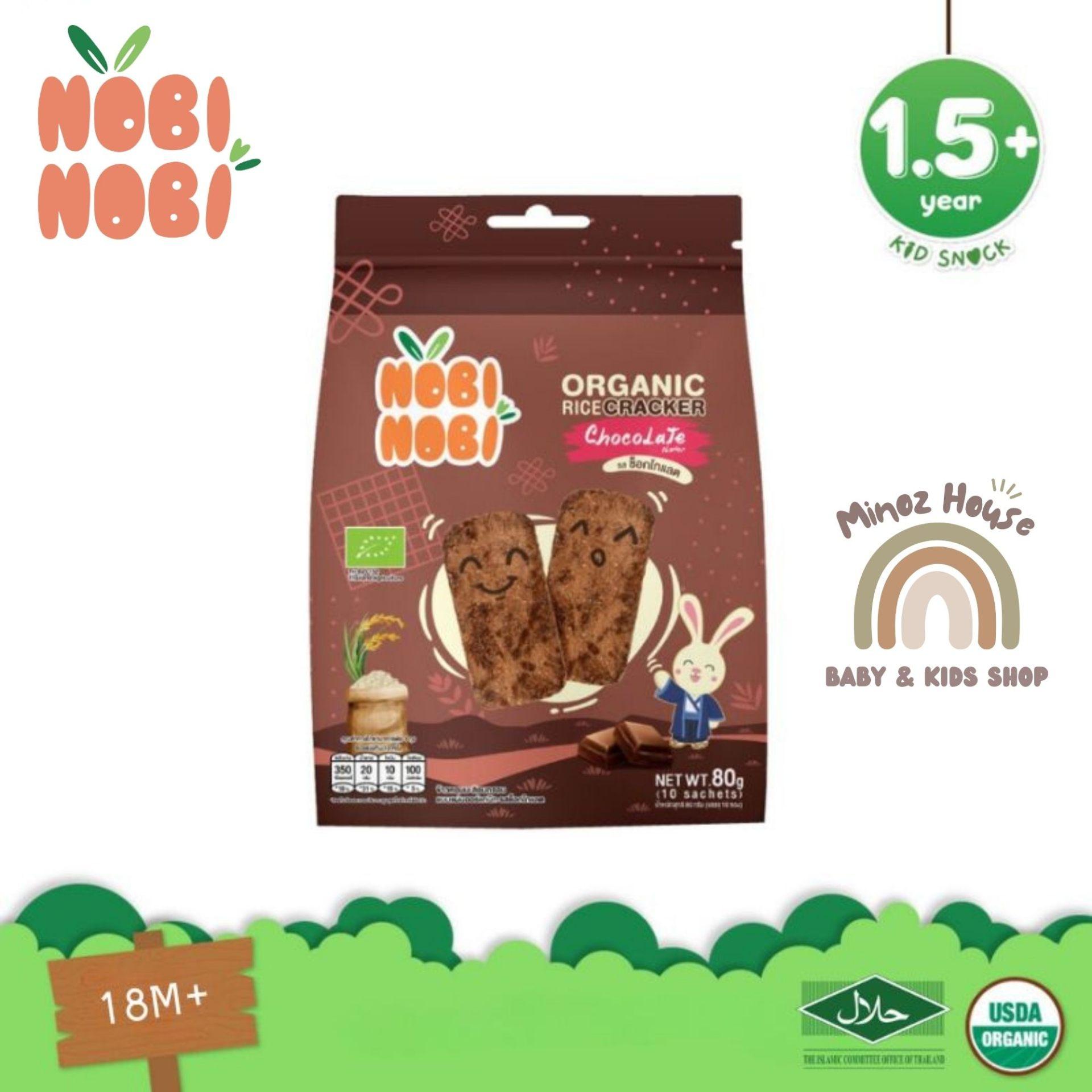 Nobi Nobi Organic Original Rice Crackers - Chocolate
