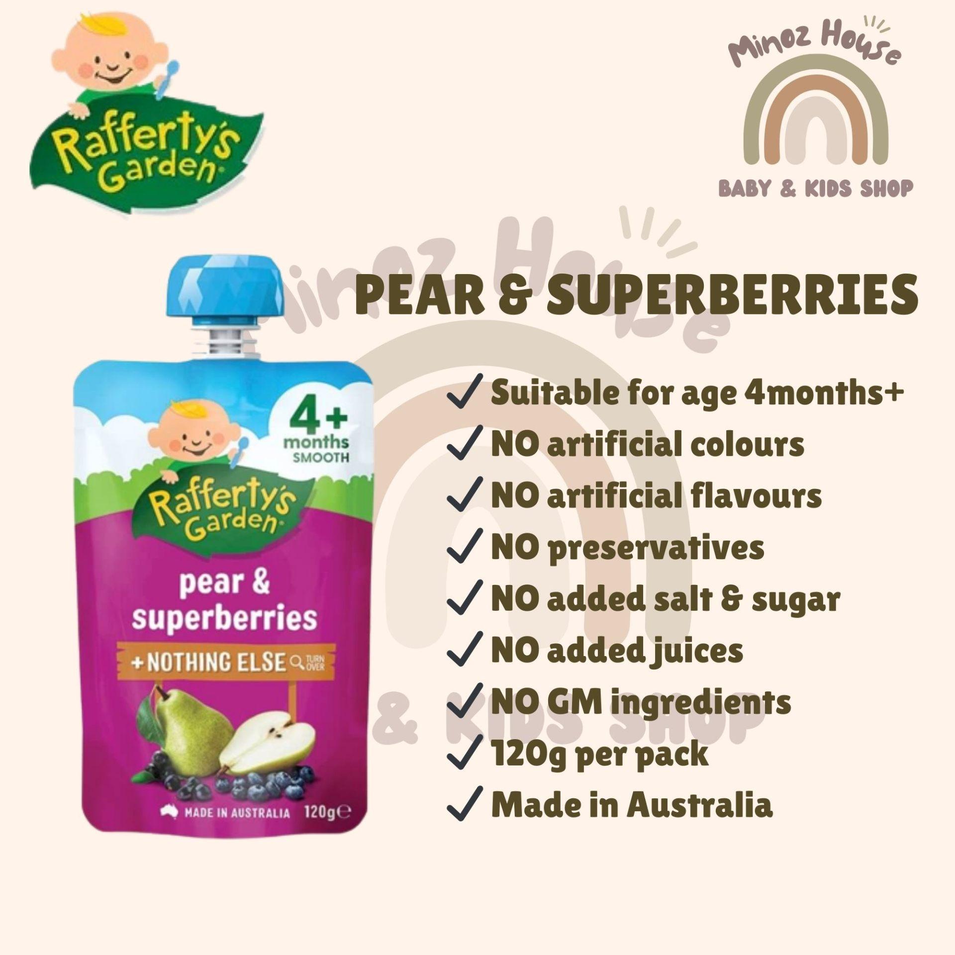 Rafferty's Garden Baby Food Pouches - Pear & Superberries