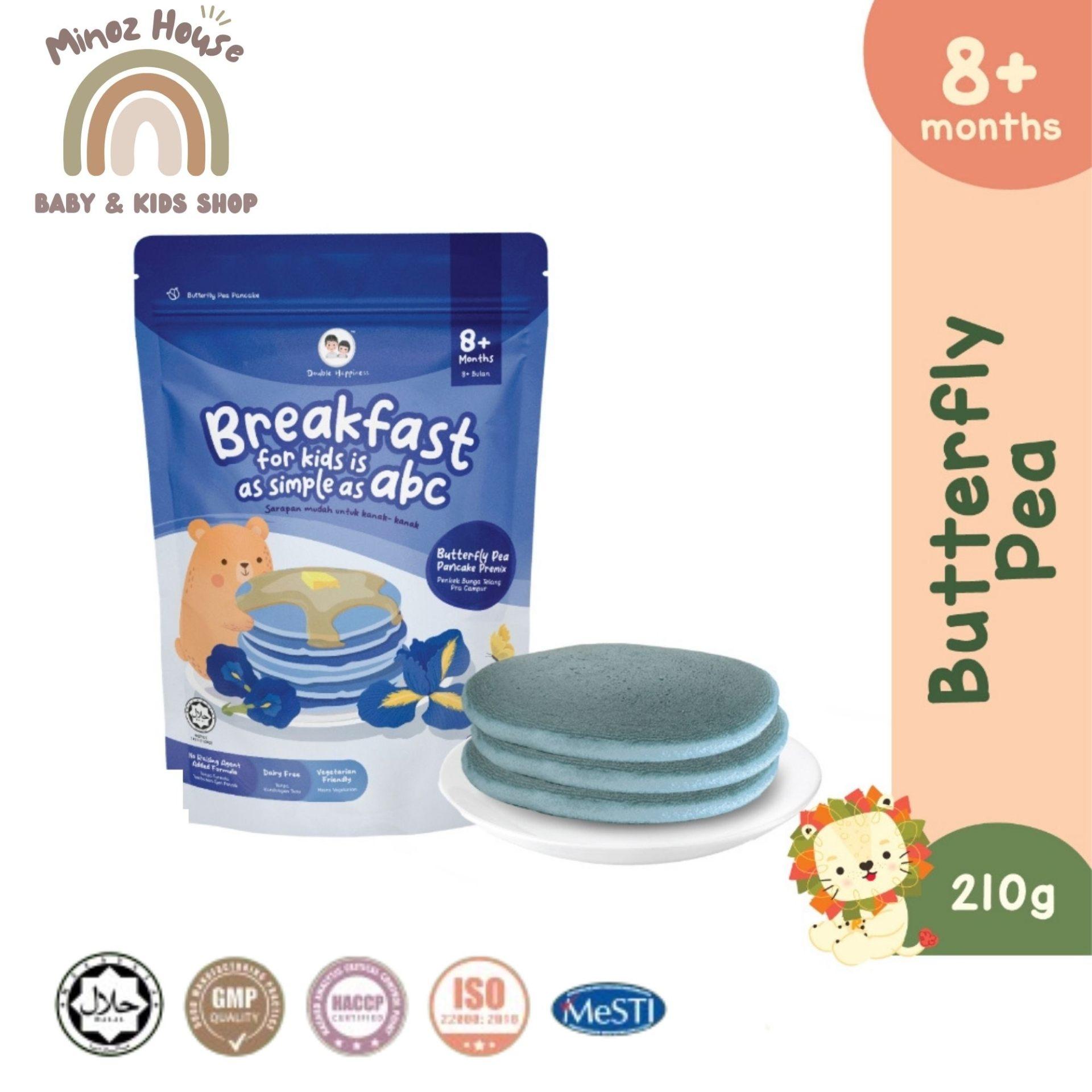 Double Happiness Baby Food Veggie Pancake Premix - Butterfly Pea 210g