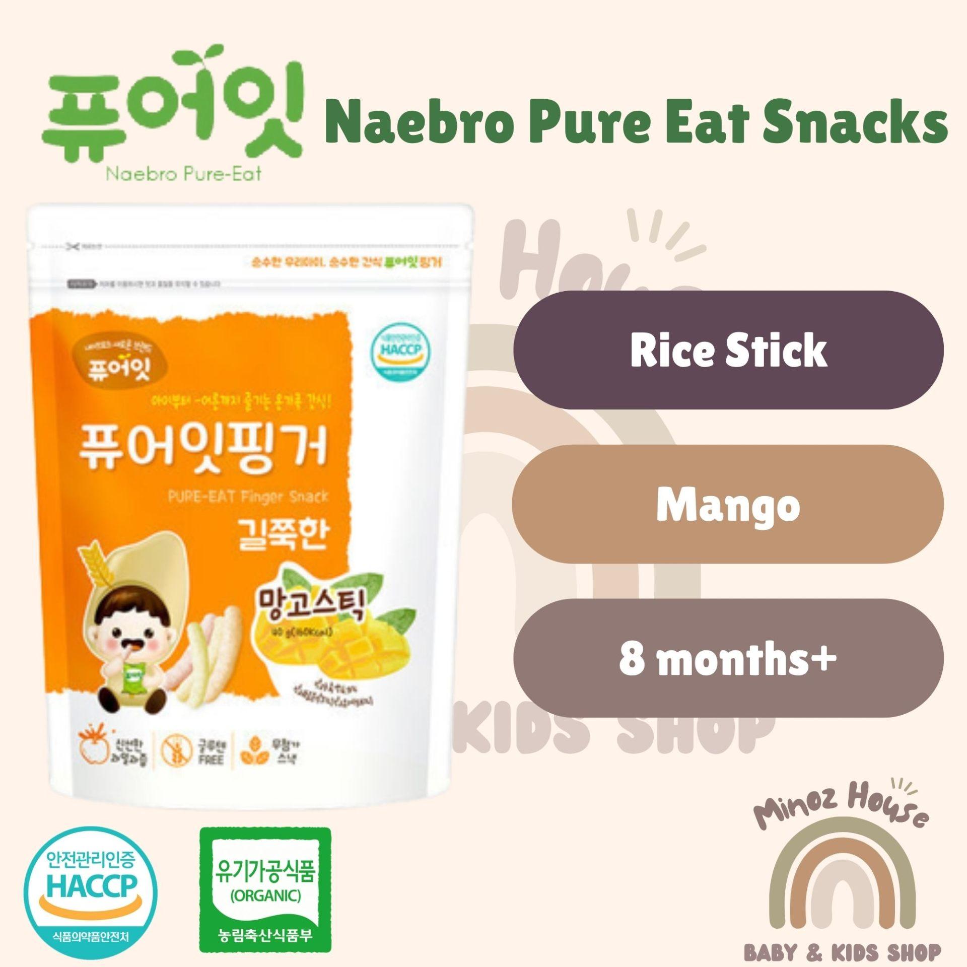 Naebro Pure Eat Organic Rice Snack - Stick - Mango