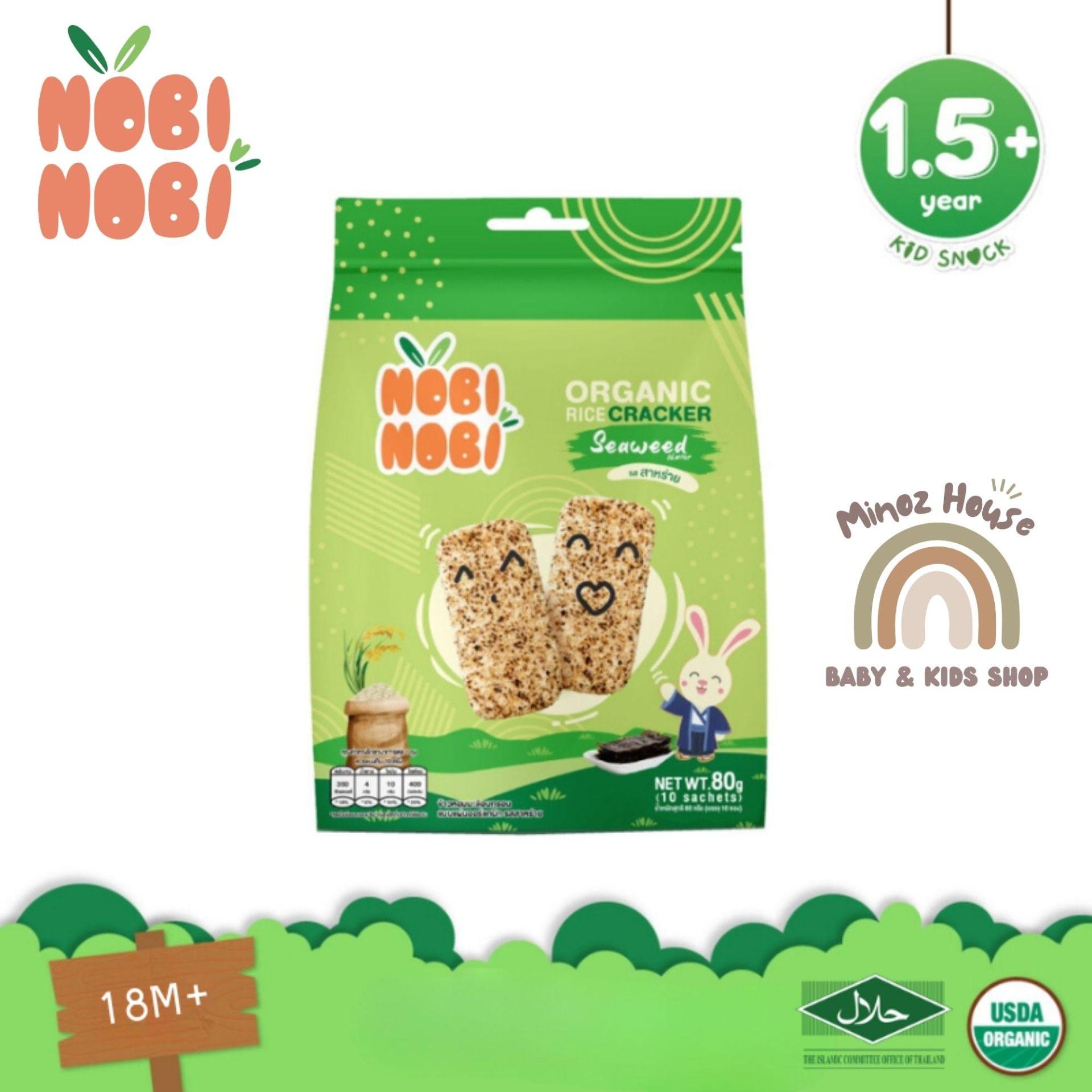 Nobi Nobi Organic Original Rice Crackers - Seaweed