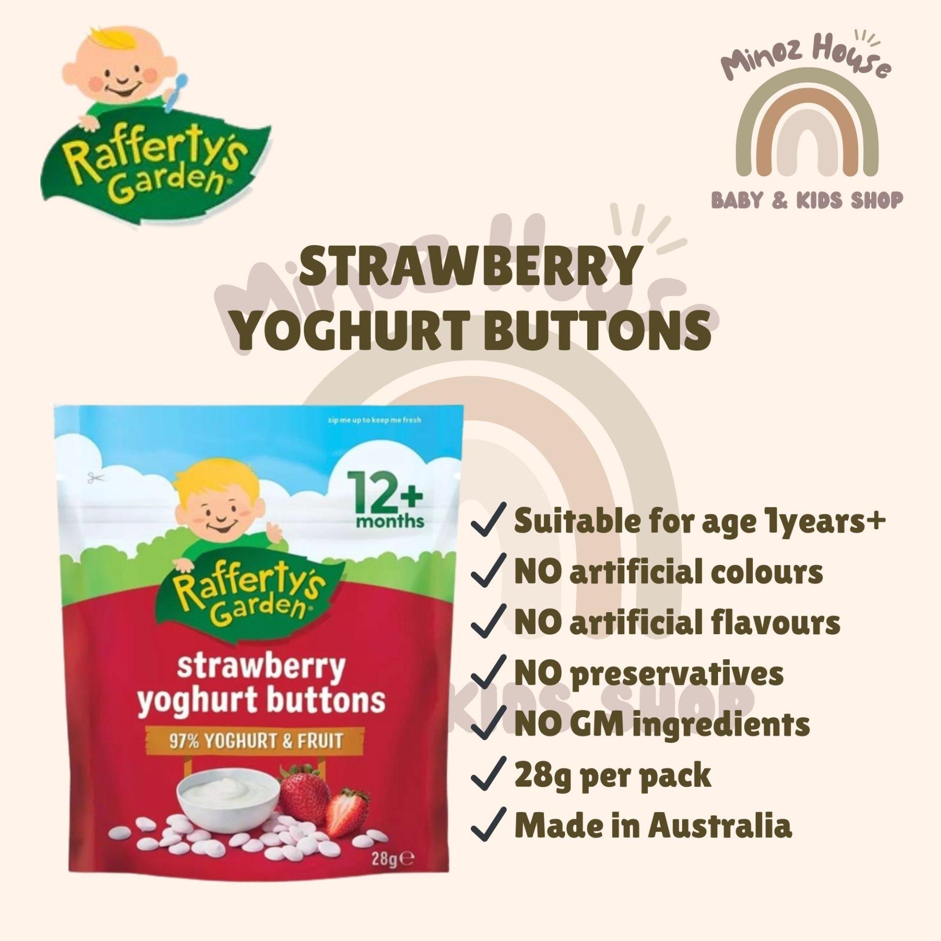 Rafferty's Garden Baby Yoghurt Buttons - Strawberry