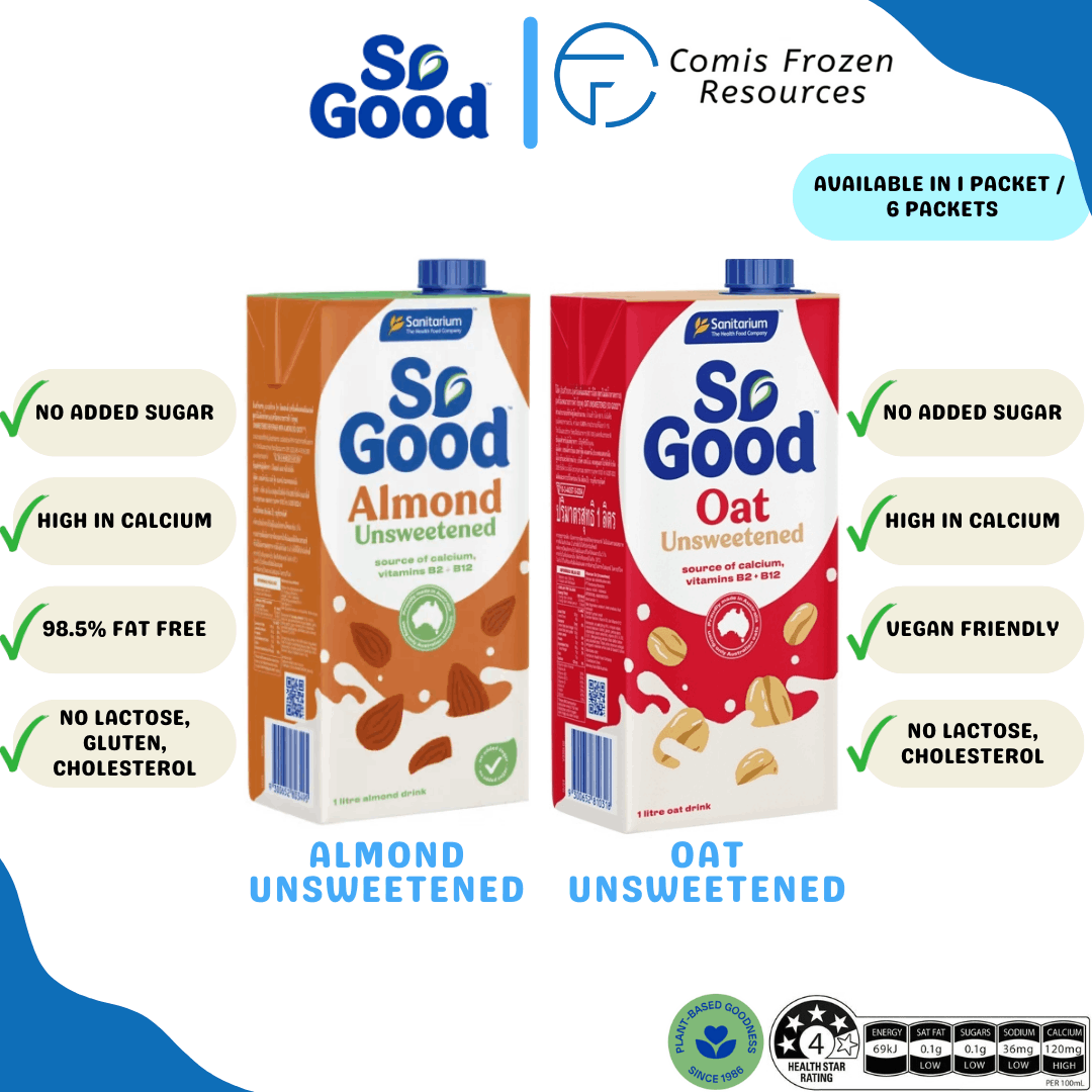 So Good Almond Milk Unsweetened / Oat Milk Unsweetened 1L