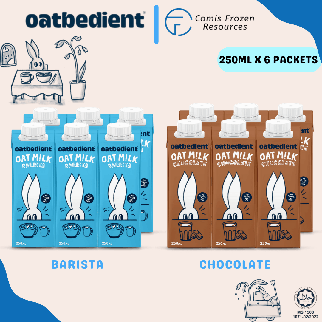 Oatbedient Oatmilk 250ml Barista/Chocolate (250ml x 6 Bottles)